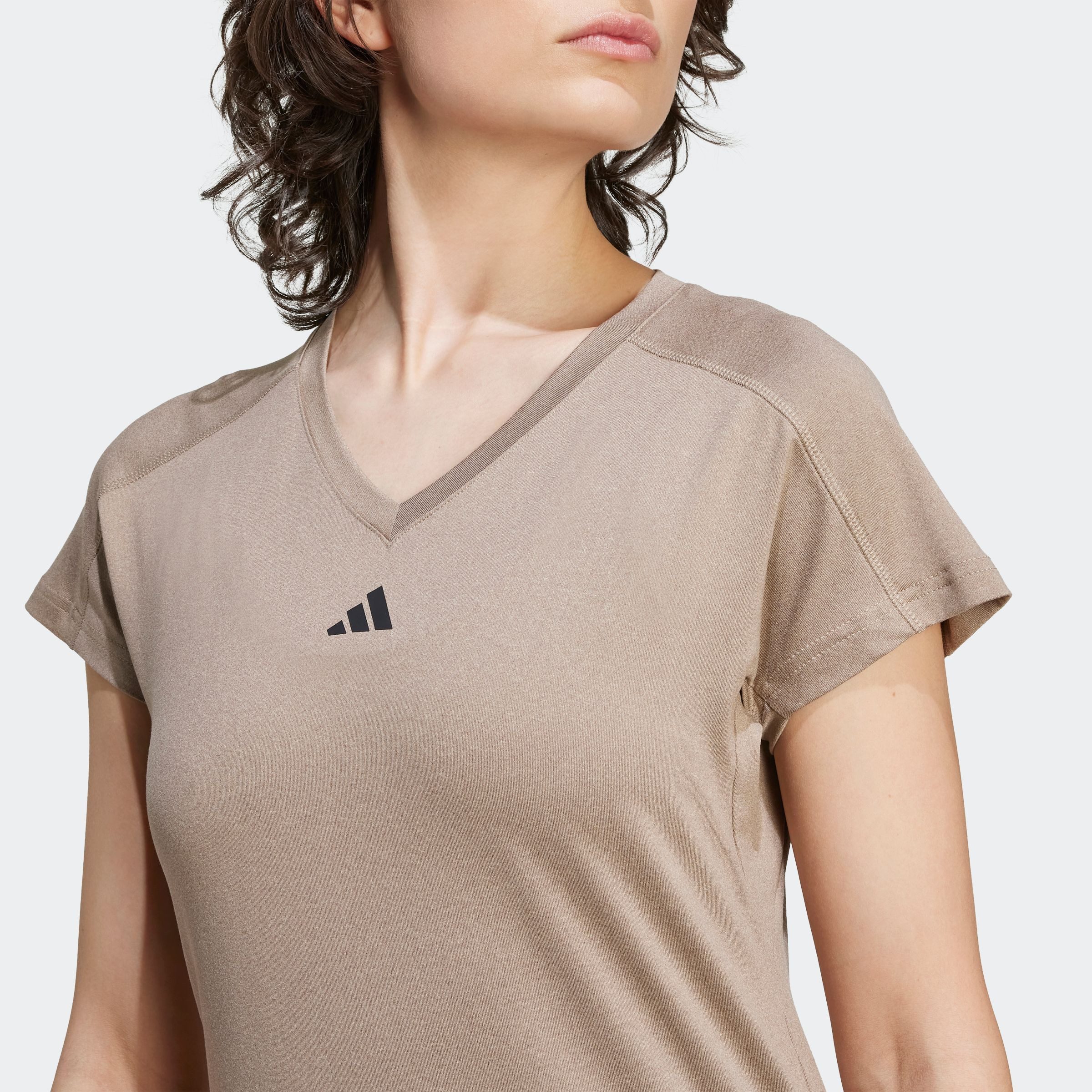 adidas Performance T-shirt AEROREADY TRAIN ESSENTIALS MINIMAL BRANDING V-NECK
