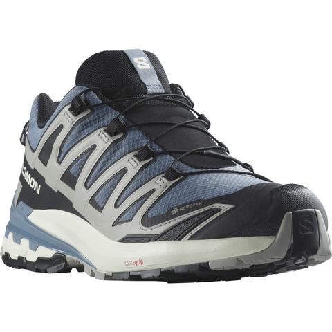 Salomon XA Pro 3D V9 Gore-Tex Trail Running Shoes Flint Stone-Black-Ghost Gray