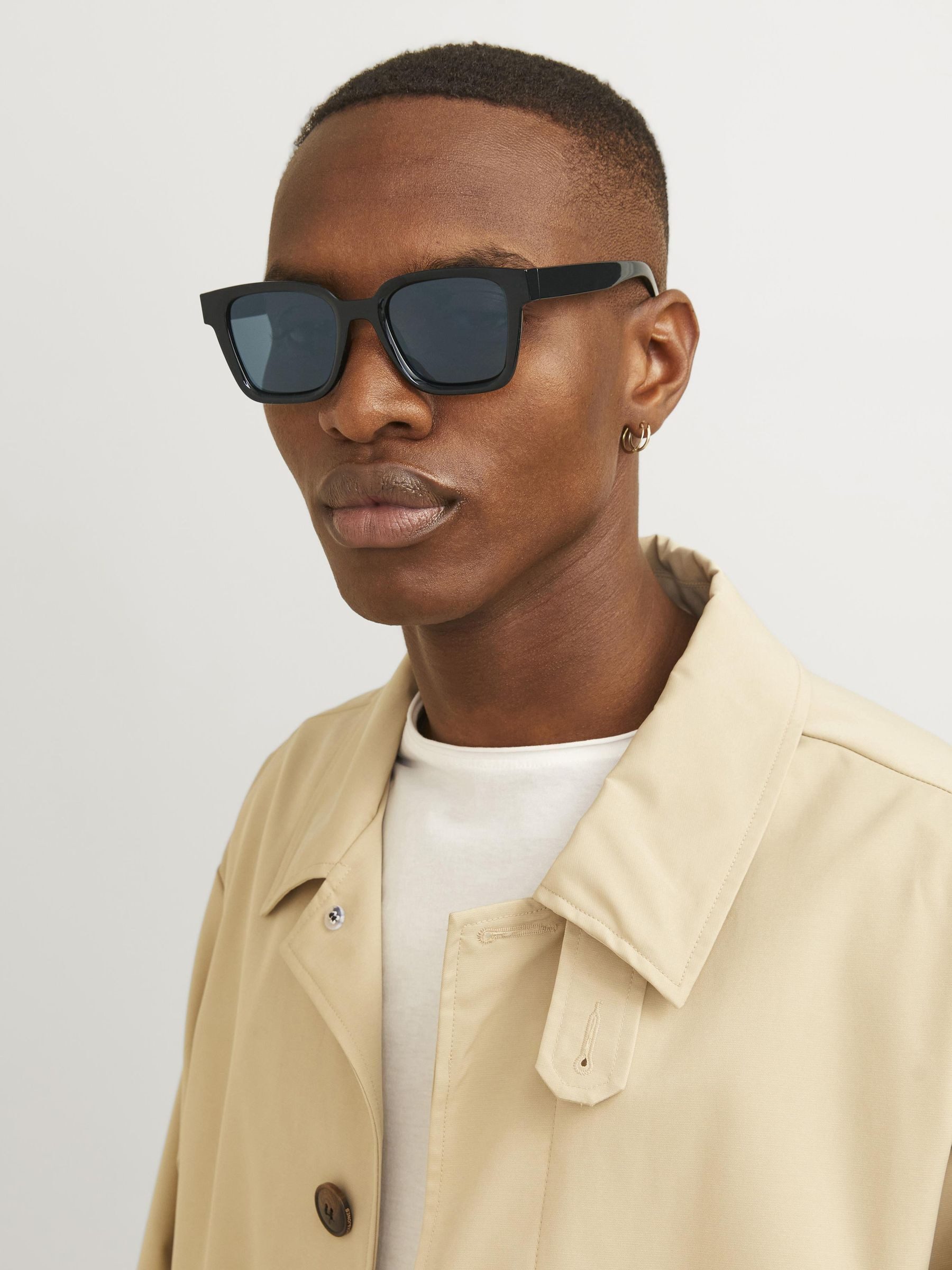 Jack & Jones Zonnebril JACPONTUS SUNGLASSES NOOS heren zonnebrillen zwart