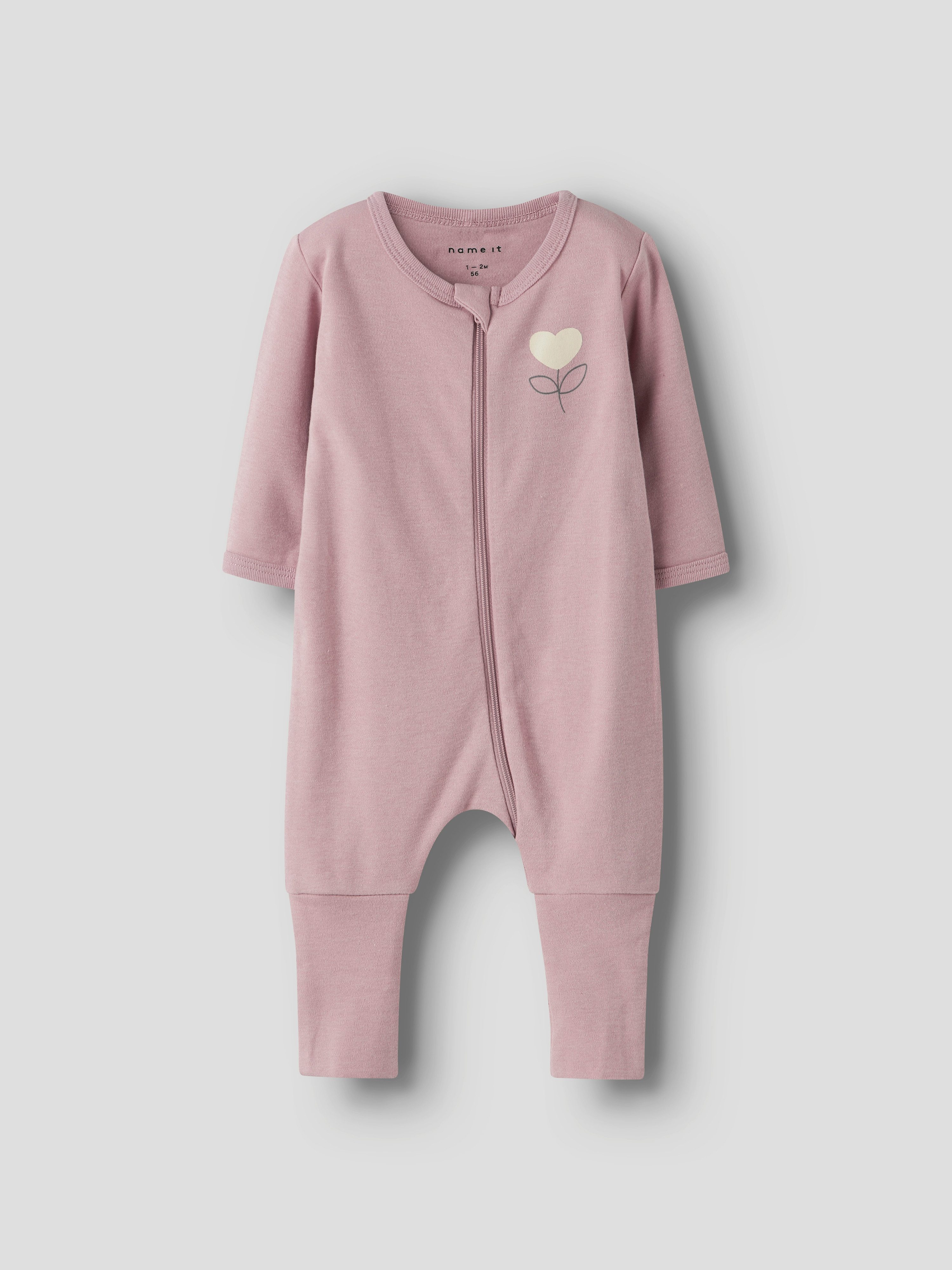 Name It Pyjama NBFNIGHTSUIT 2P ZIP FF HEART NOOS (set, 2-delig)