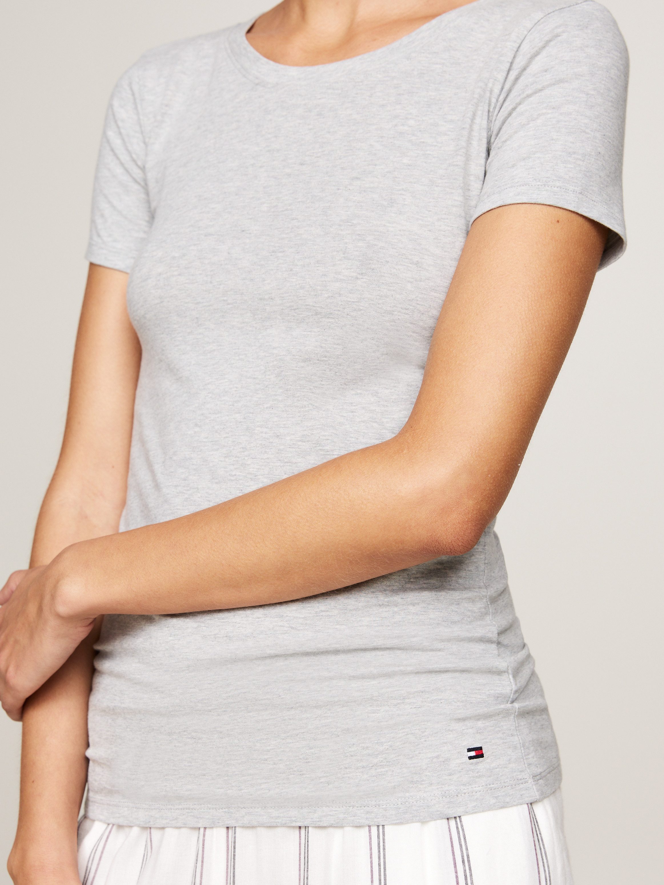 Tommy Hilfiger Underwear T-shirt met geborduurd logo (set, 2-delig, 2 stuks)