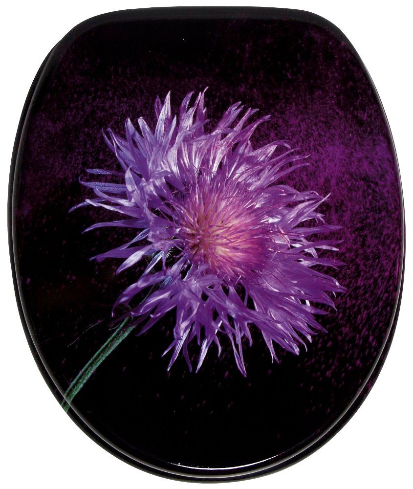 Sanilo Set badkameraccessoires Purple Dust bestaand uit toiletzitting, badmat en wastafelplug (complete set, 3-delig)