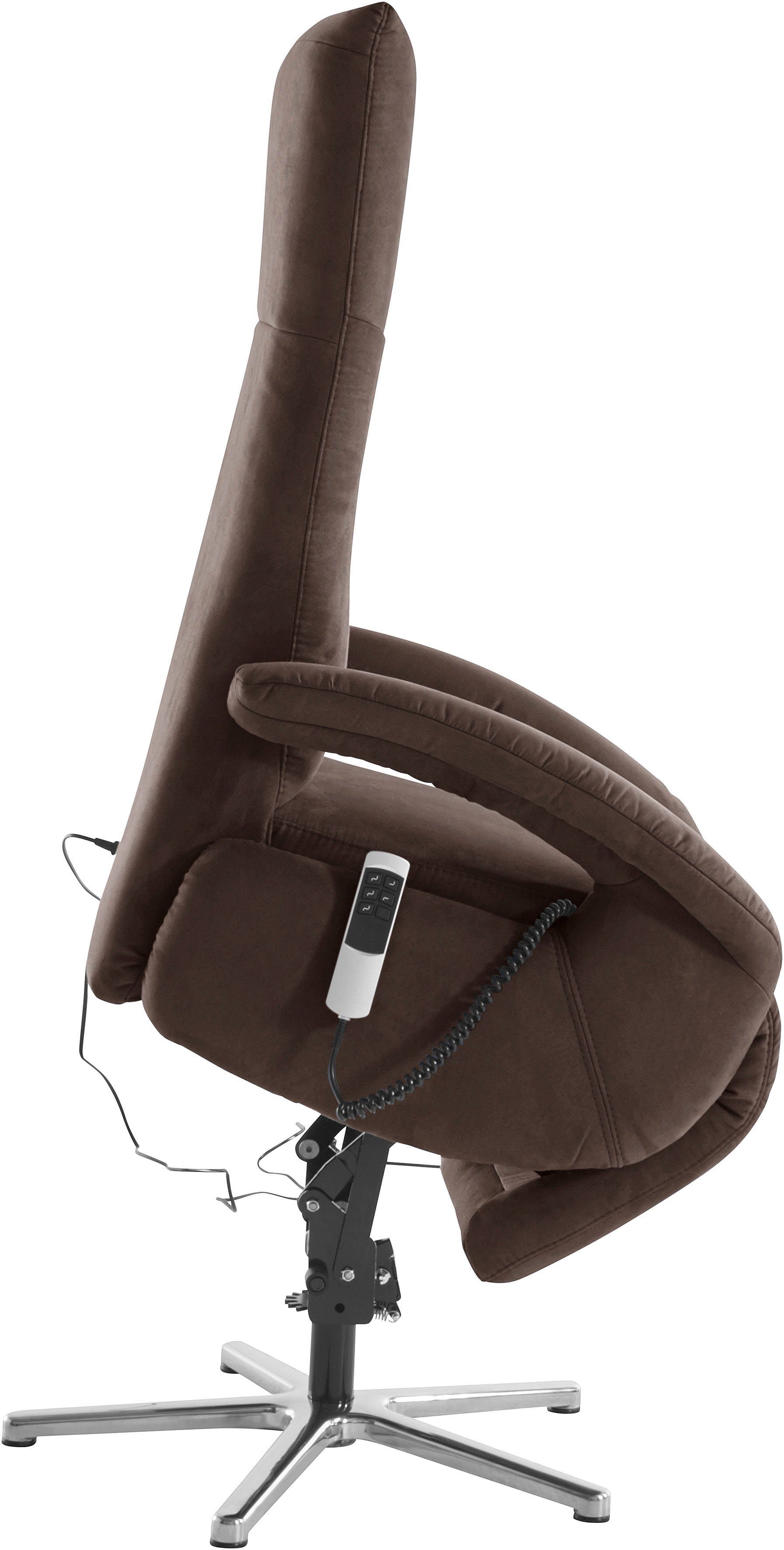 sit&more Relaxfauteuil Tycoon met verstelbare hoofdsteun en 360° draaifunctie keuze tussen handmatige of elektrische functie, ook met accu (draadloos)
