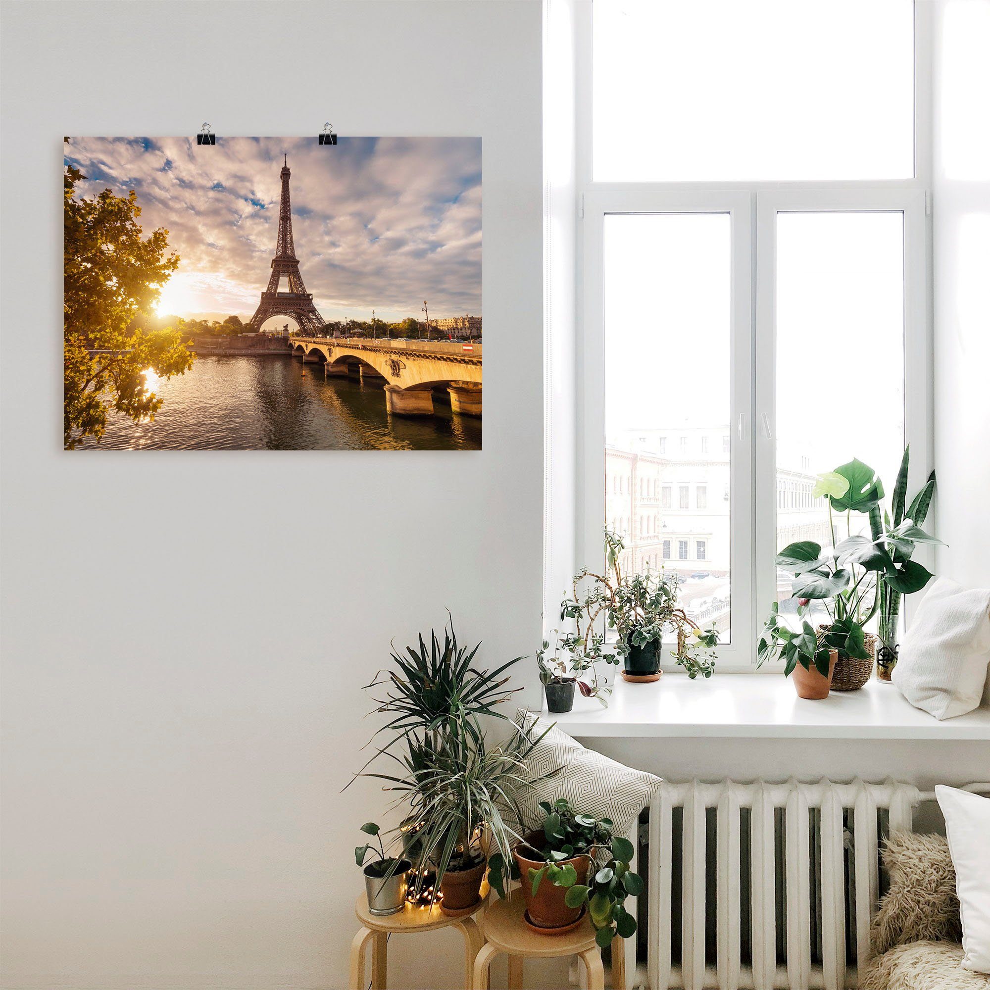 Artland Artprint Parijs Eiffeltoren II als artprint op linnen, poster, muursticker in verschillende maten