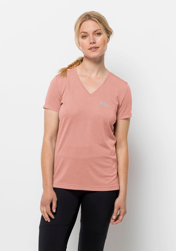 Jack Wolfskin Crosstrail T-Shirt Women Functioneel shirt Dames XXL bruin rose dawn