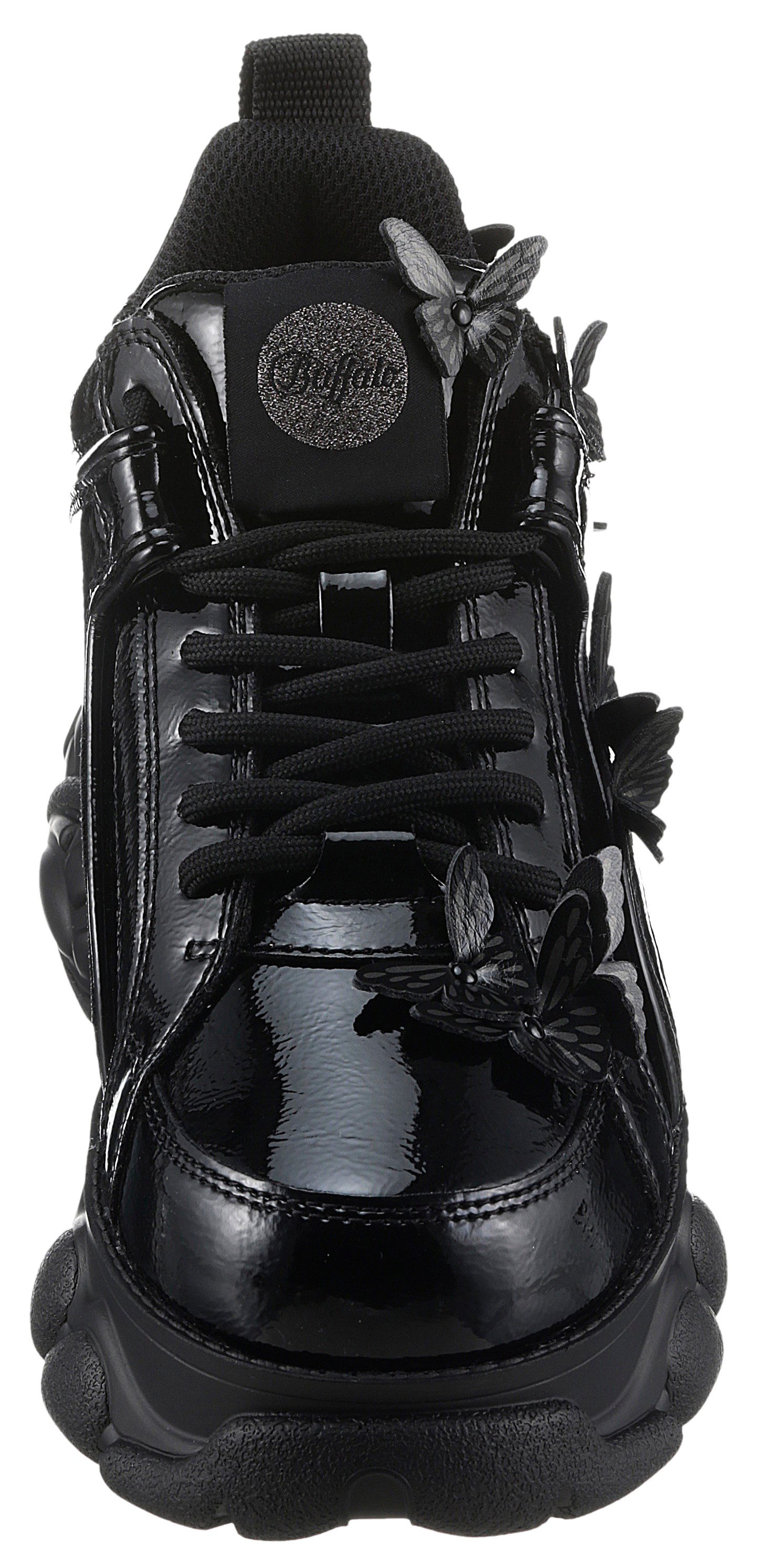 Buffalo Plateausneakers CORIN BUTTERFLIES , vrijetijdsschoen, lage schoen, veterschoen, streetwear, vegan