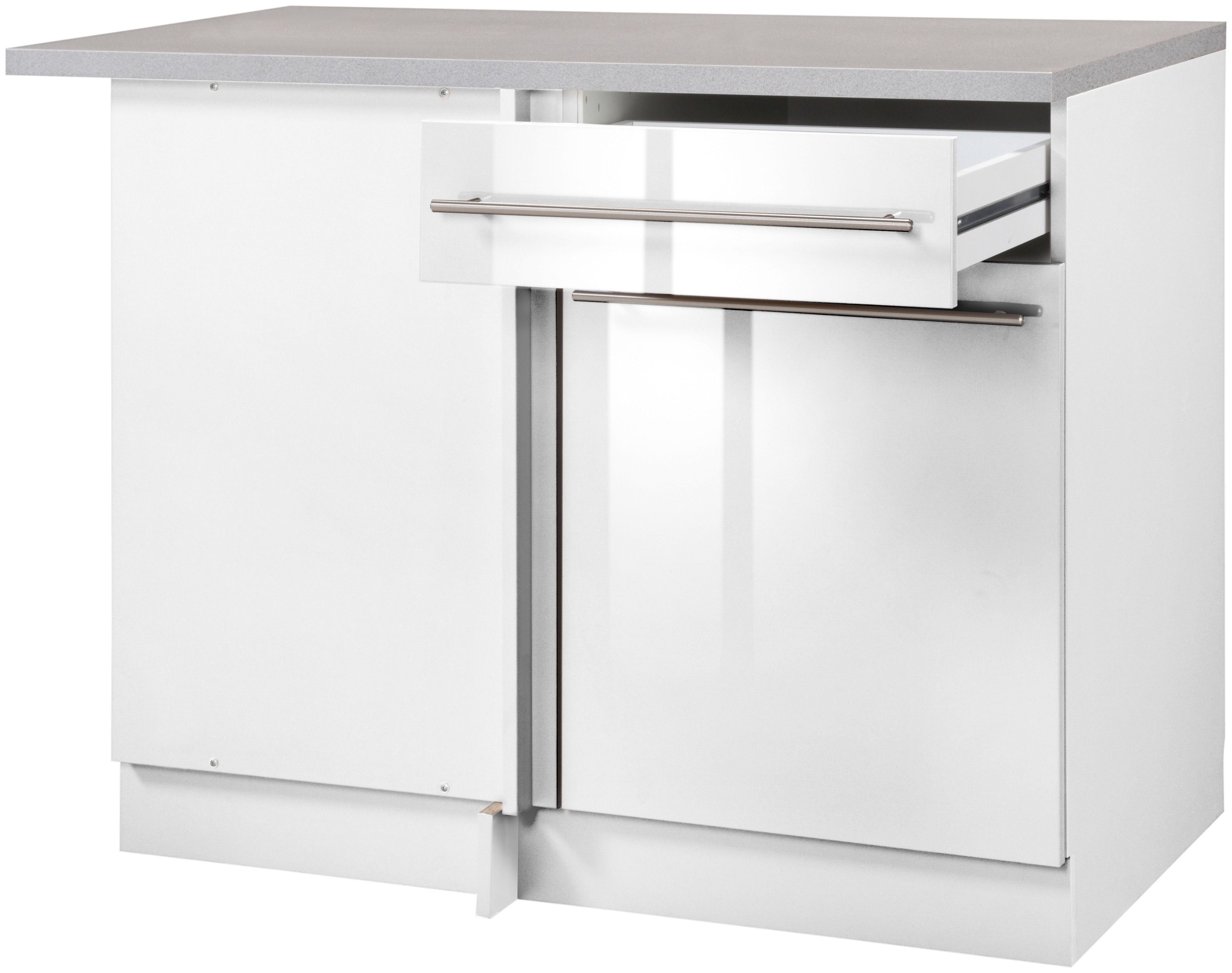 wiho Küchen Hoekonderkast Chicago 110 cm breed, voor een optimaal gebruik van de ruimte