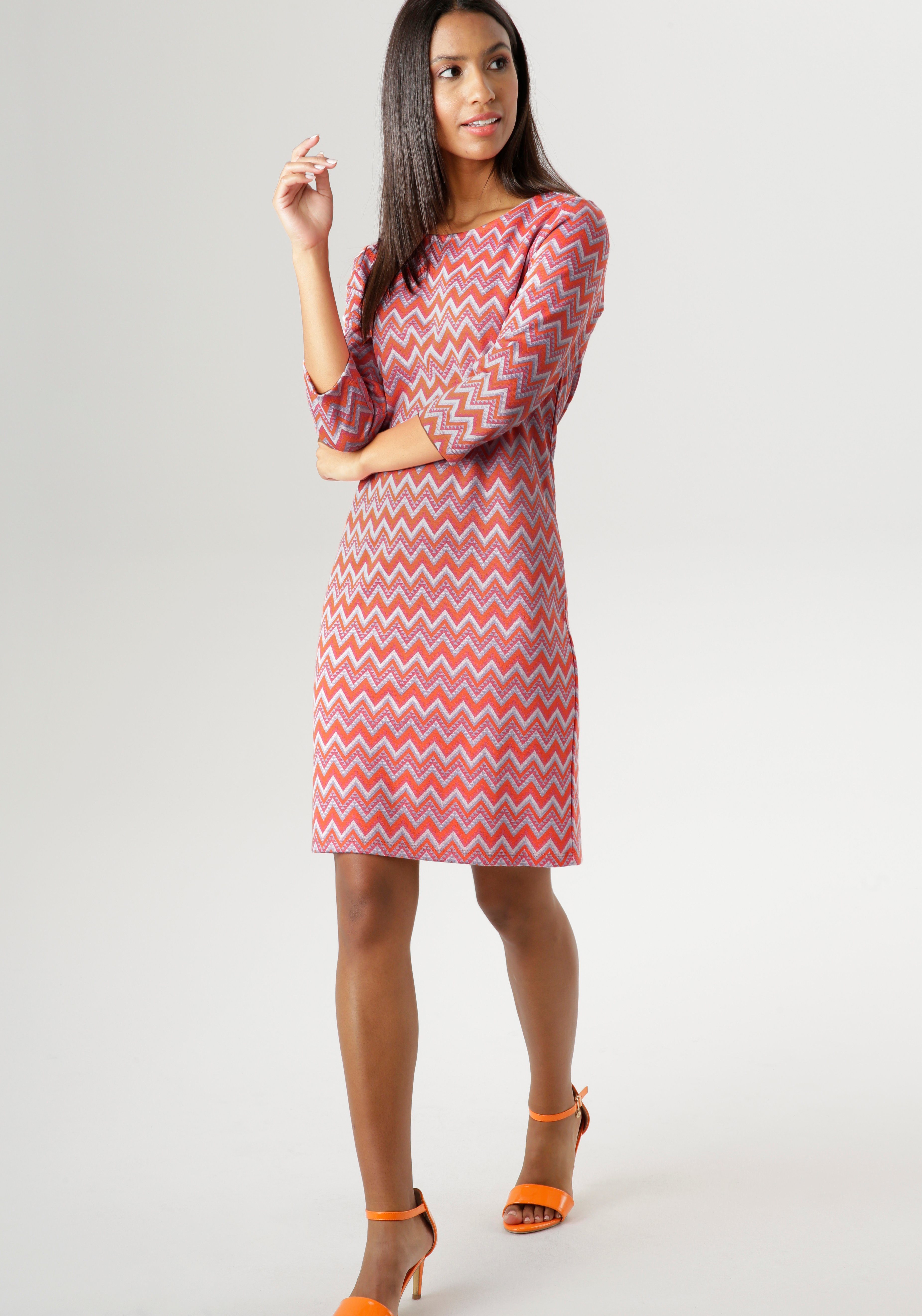 Aniston SELECTED Jerseyjurk met kleurrijk etnisch patroon nieuwe collectie