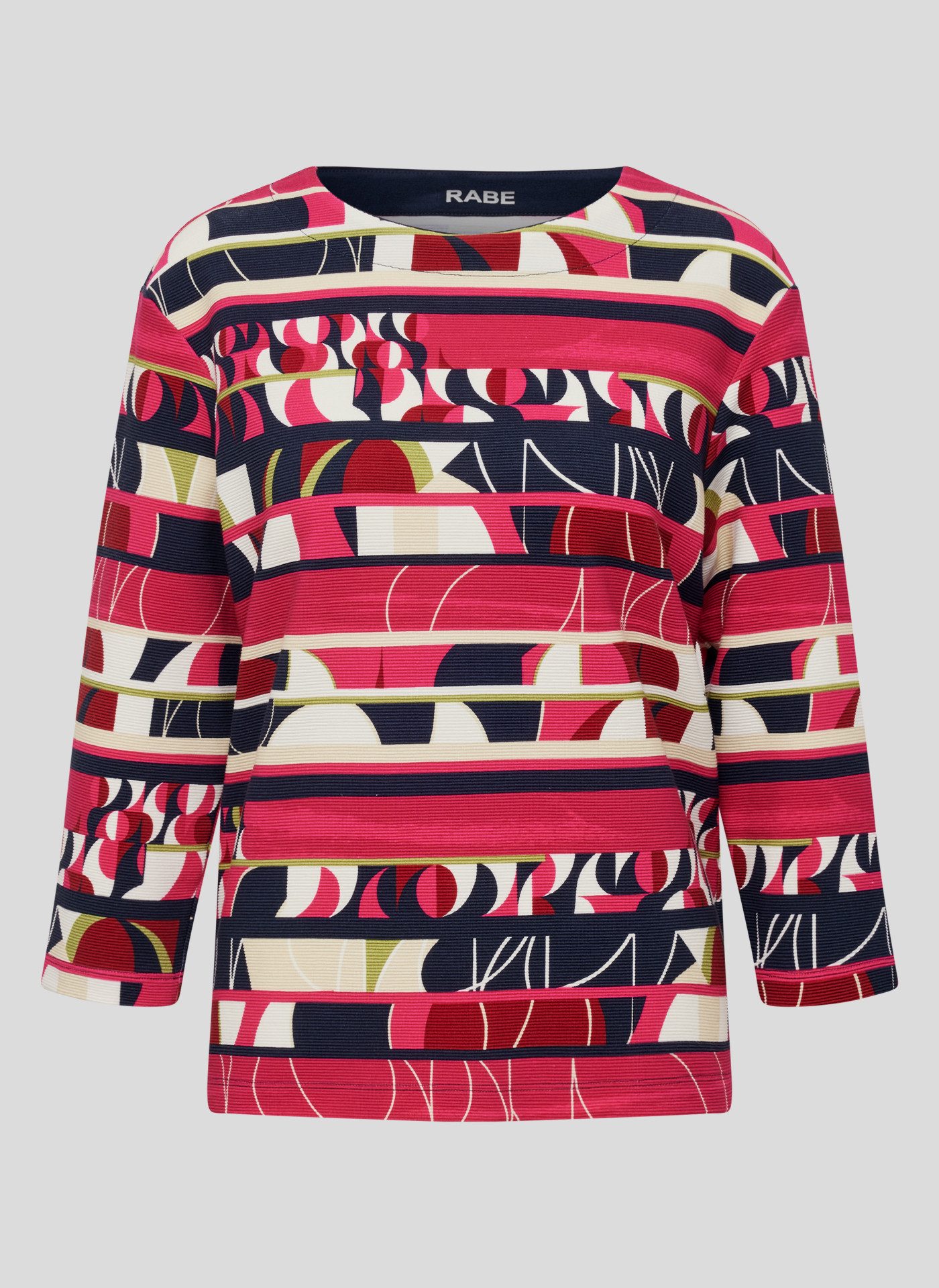 Rabe Shirt met 3/4 mouwen met abstract motief