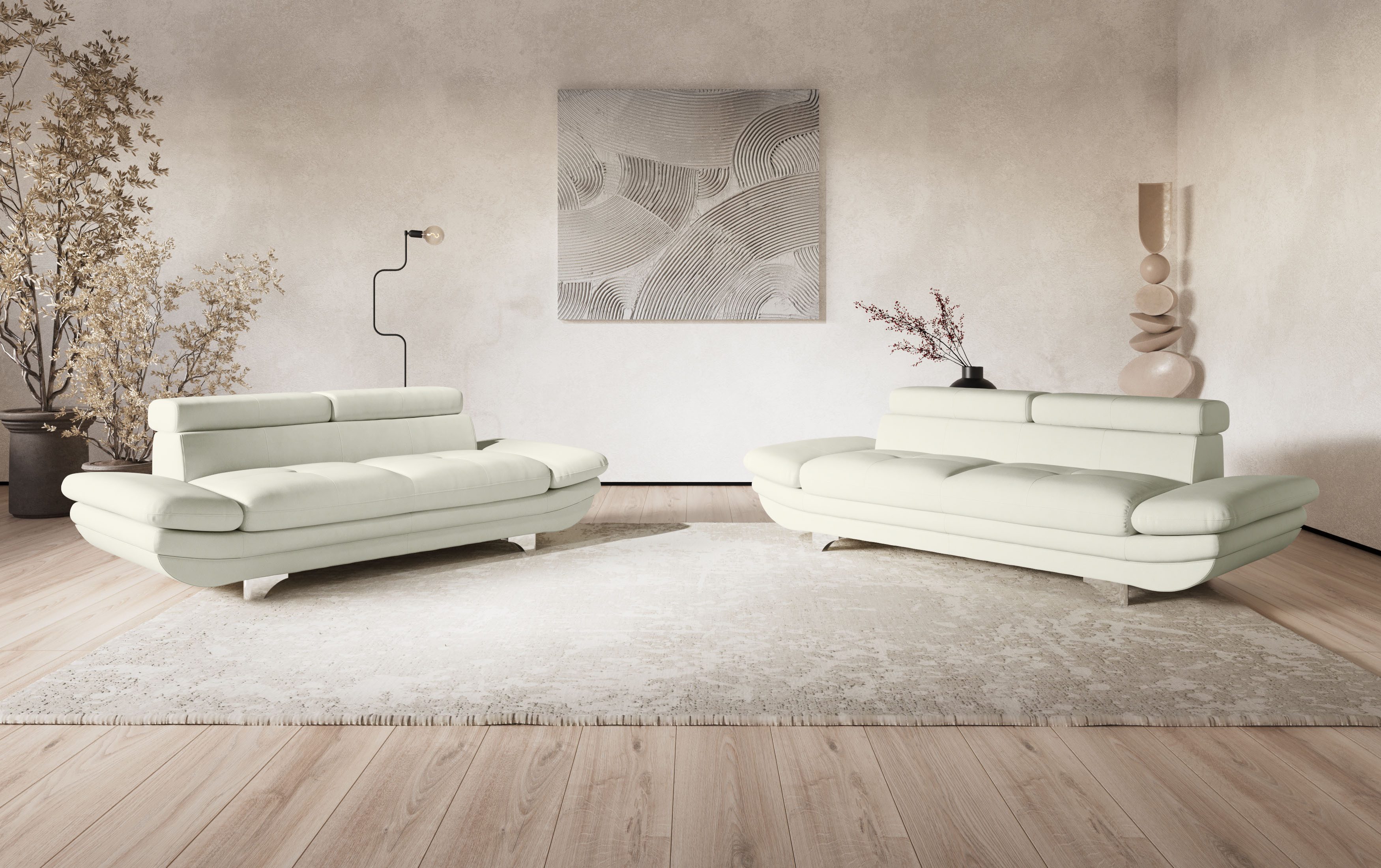 COTTA 2-zitsbank Enterprise Big-sofa, met verstelbare armleuning en rugleuning
