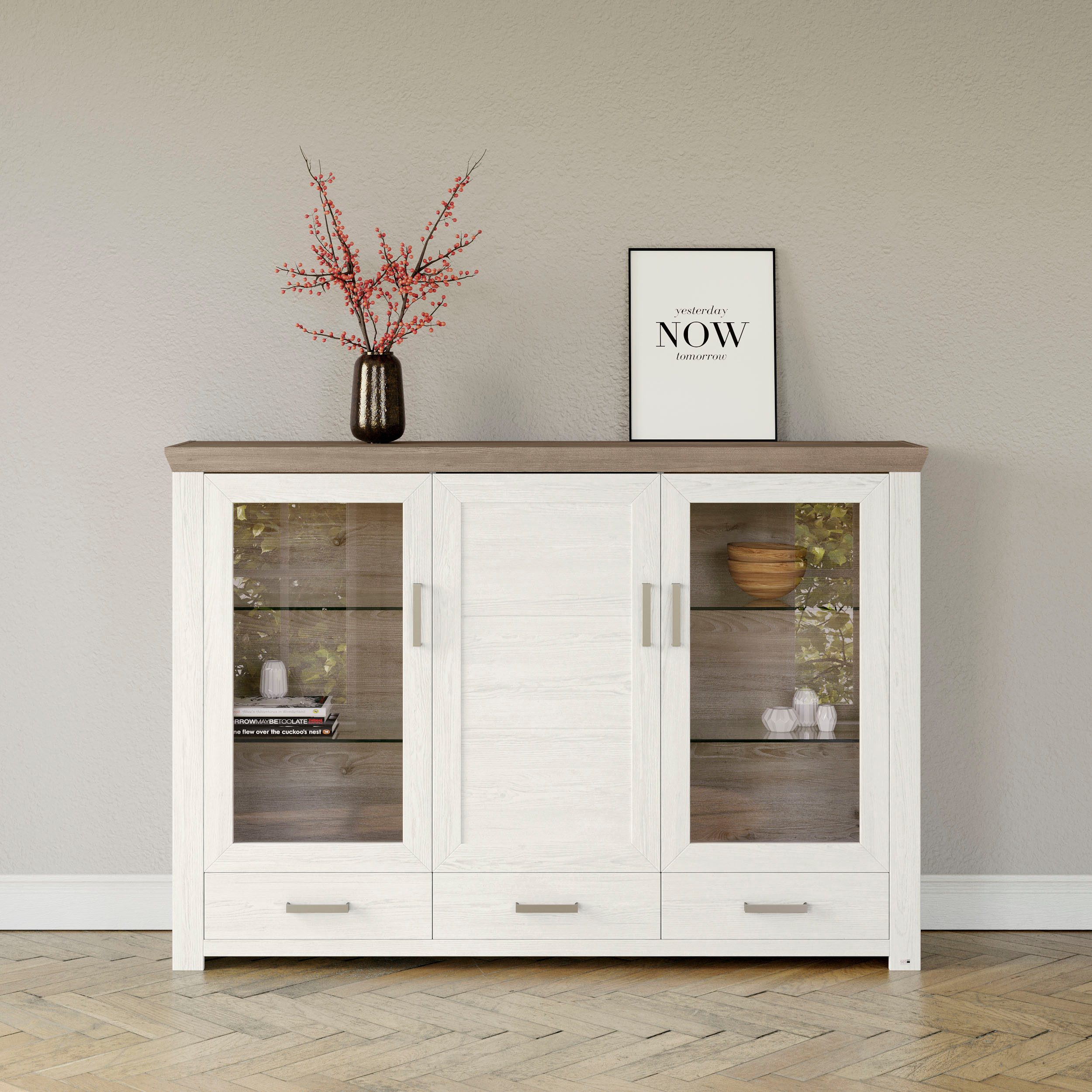 set one by Musterring Highboard York Type 57, breedte 184 cm