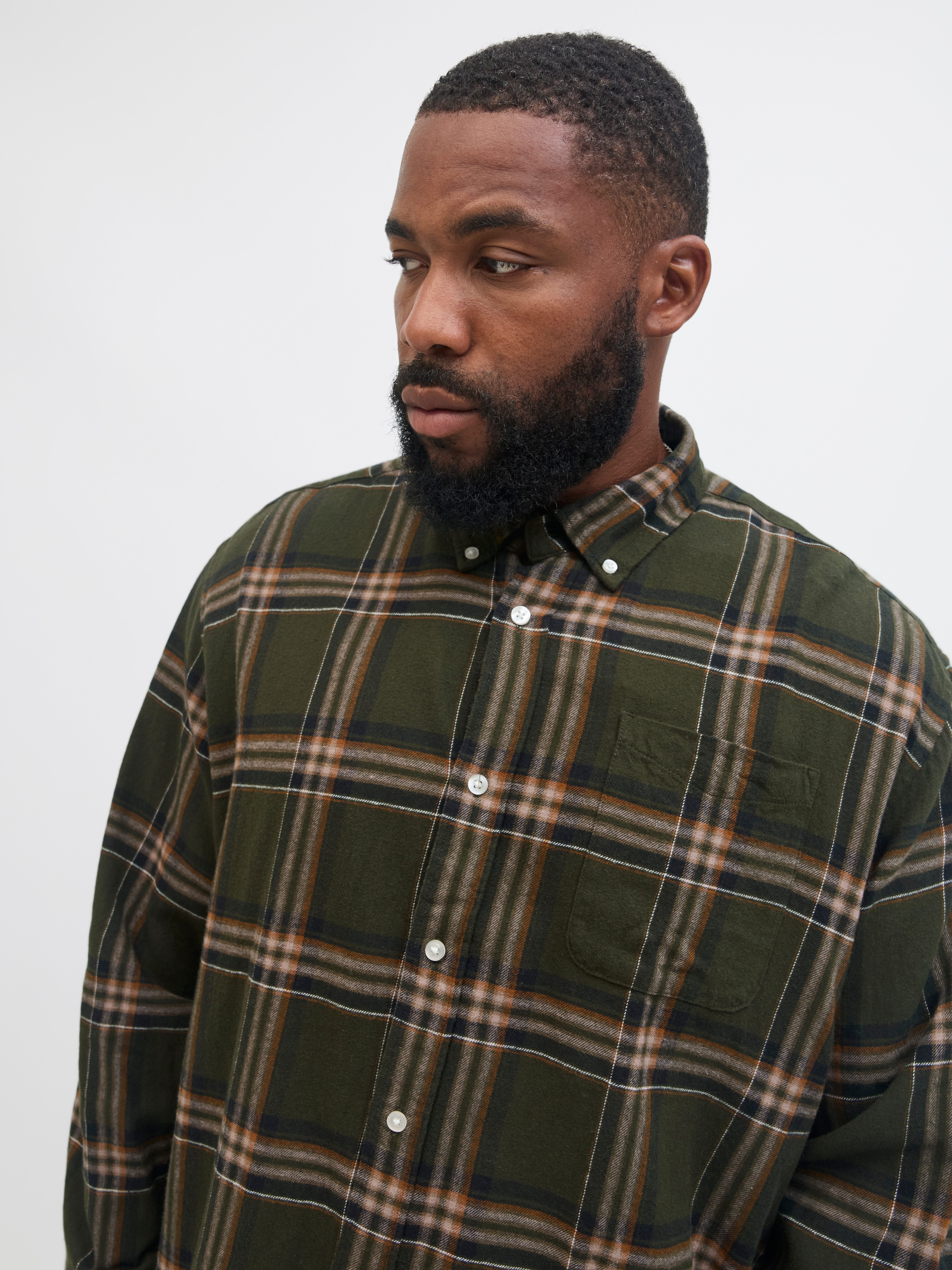 Jack & Jones PlusSize Overhemd met lange mouwen JJECLASSIC FLANNEL CHECK SHIRT LS SN PLS