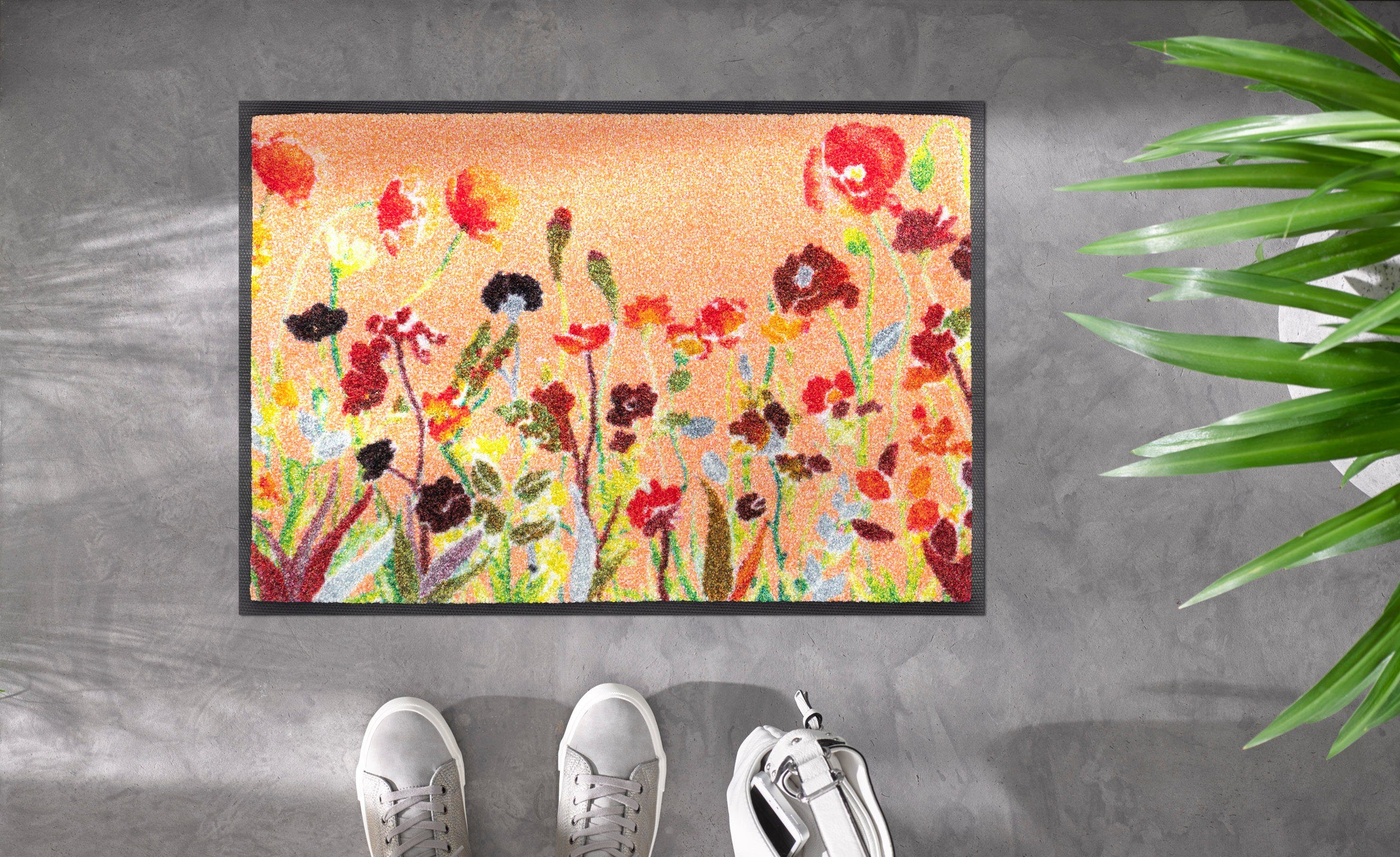 wash+dry by Kleen-Tex Mat Wildflowers Inloopmat, motief bloemen, antislip, wasbaar