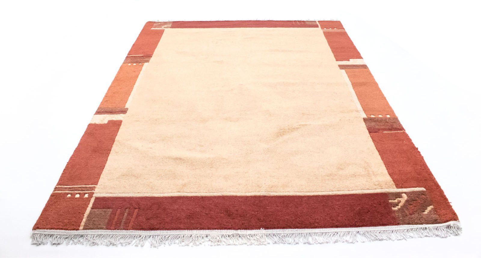 morgenland Wollen kleed Nepal vloerkleed met de hand geknoopt bruin handgeknoopt