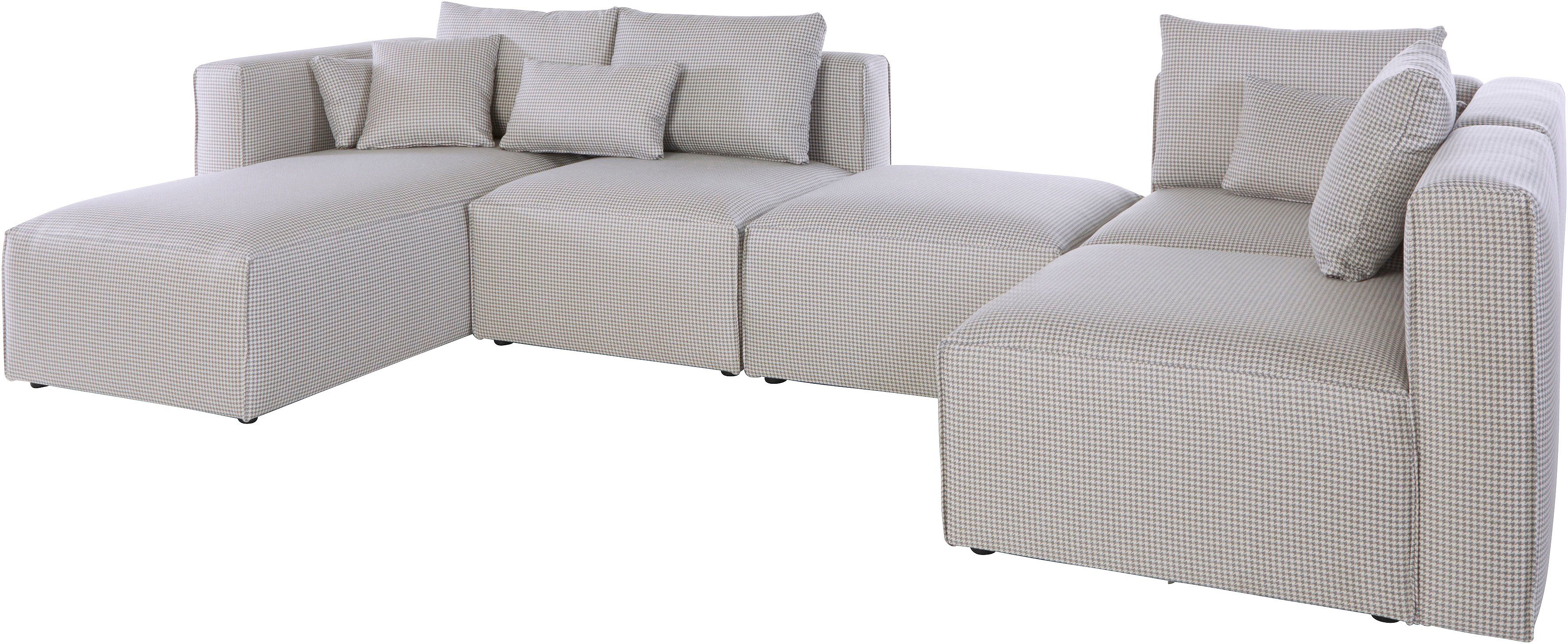 Guido Maria Kretschmer Home&Living Zithoek Comfine U-vorm samengesteld van modules, in 3 stoffen en vele kleuren