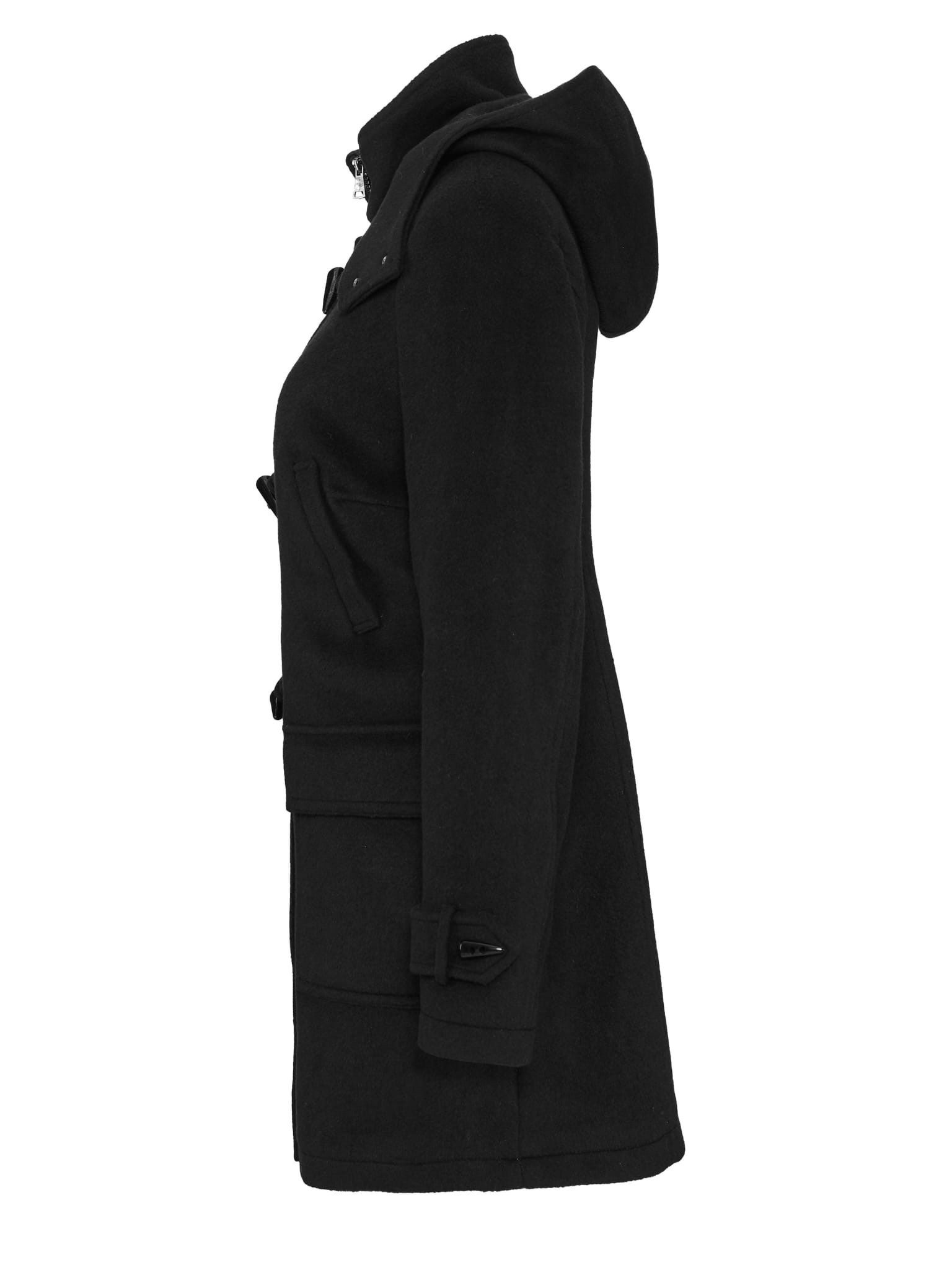 MANISA Duffelcoat met capuchon en knoopsluiting