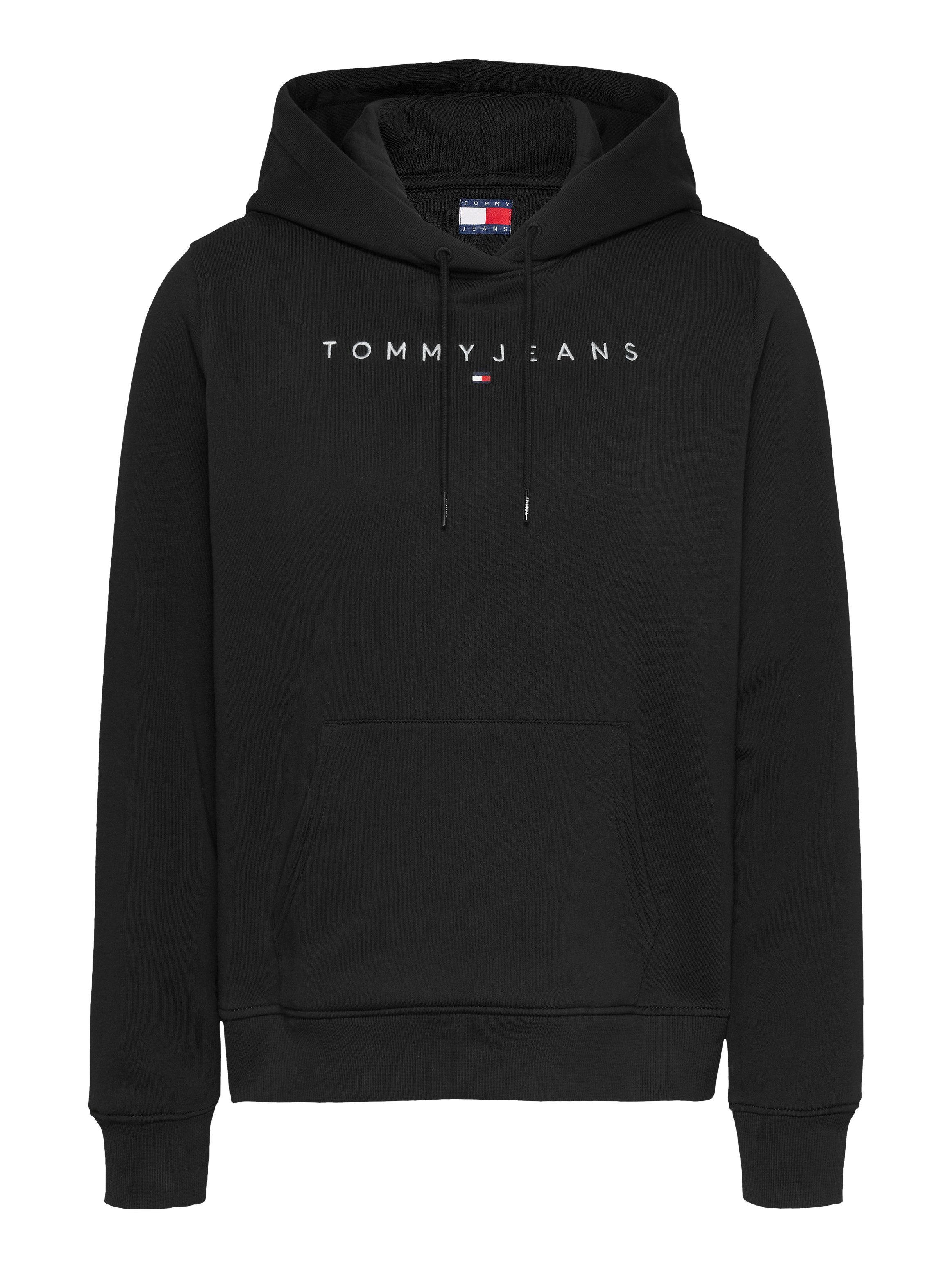 Tommy Jeans Curve Hoodie TJW REG TONAL LINEAR HOODIE EXT in grote maten, capuchon, logo-borduursel