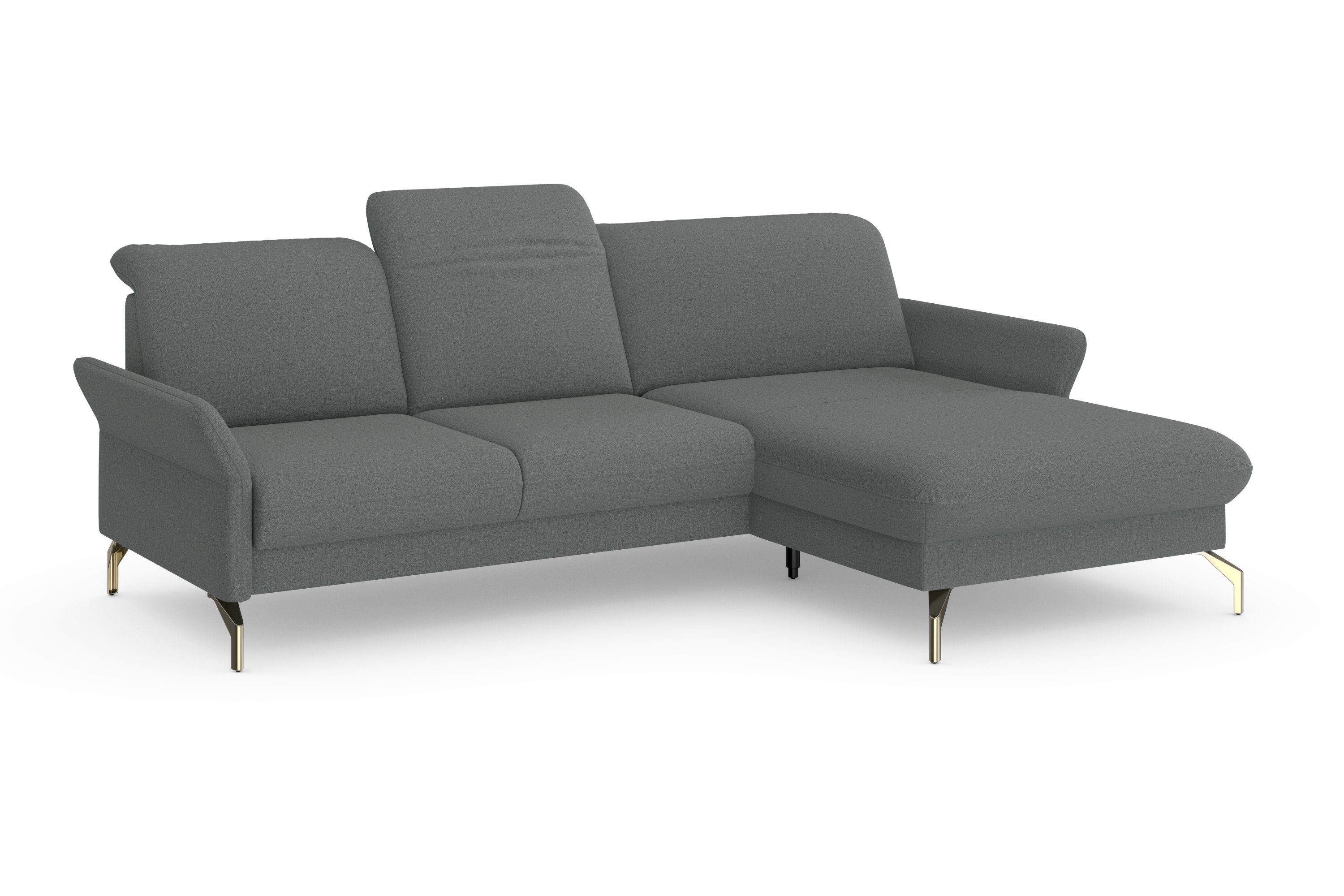 sit&more Hoekbank Fashion L-vorm naar keuze met verstelbare hoofdsteun, uittrekzitting, motorisch, nikkel poten