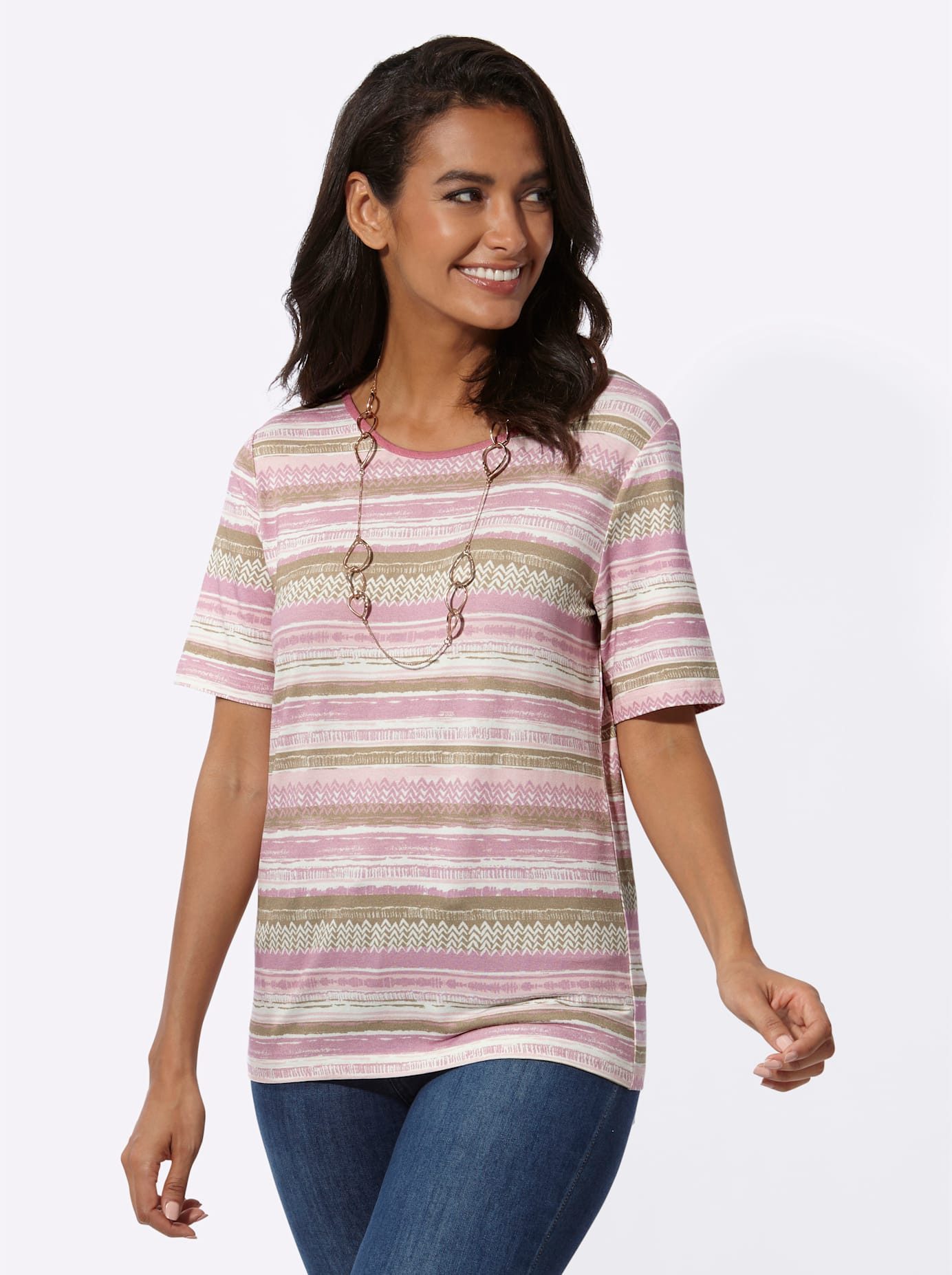 Casual Looks Shirt met korte mouwen Shirt met ronde hals (1-delig)
