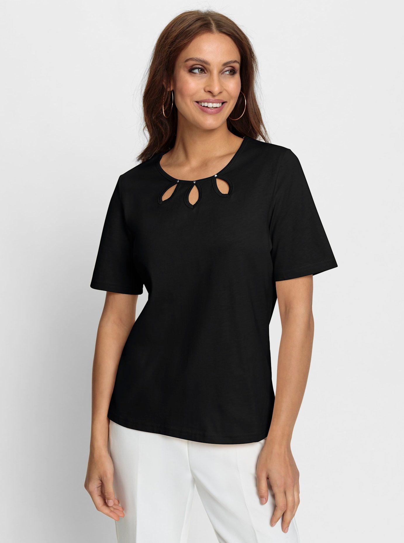 Lady Shirt met ronde hals (1-delig)