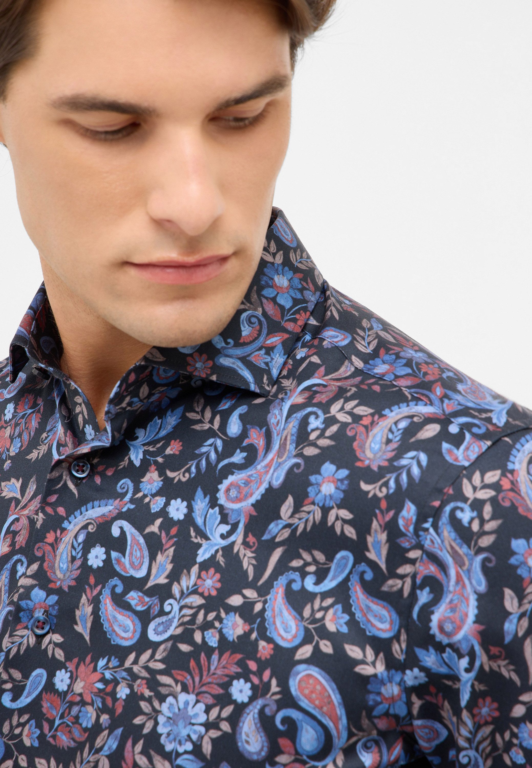 Eterna Overhemd met lange mouwen Slim fit NON IRON (strijkvrij)