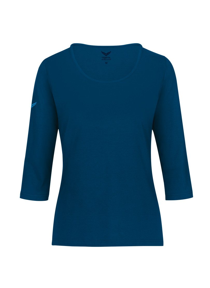 Trigema T-shirt TRIGEMA Shirt met 3/4-mouw van biokatoen (1-delig)
