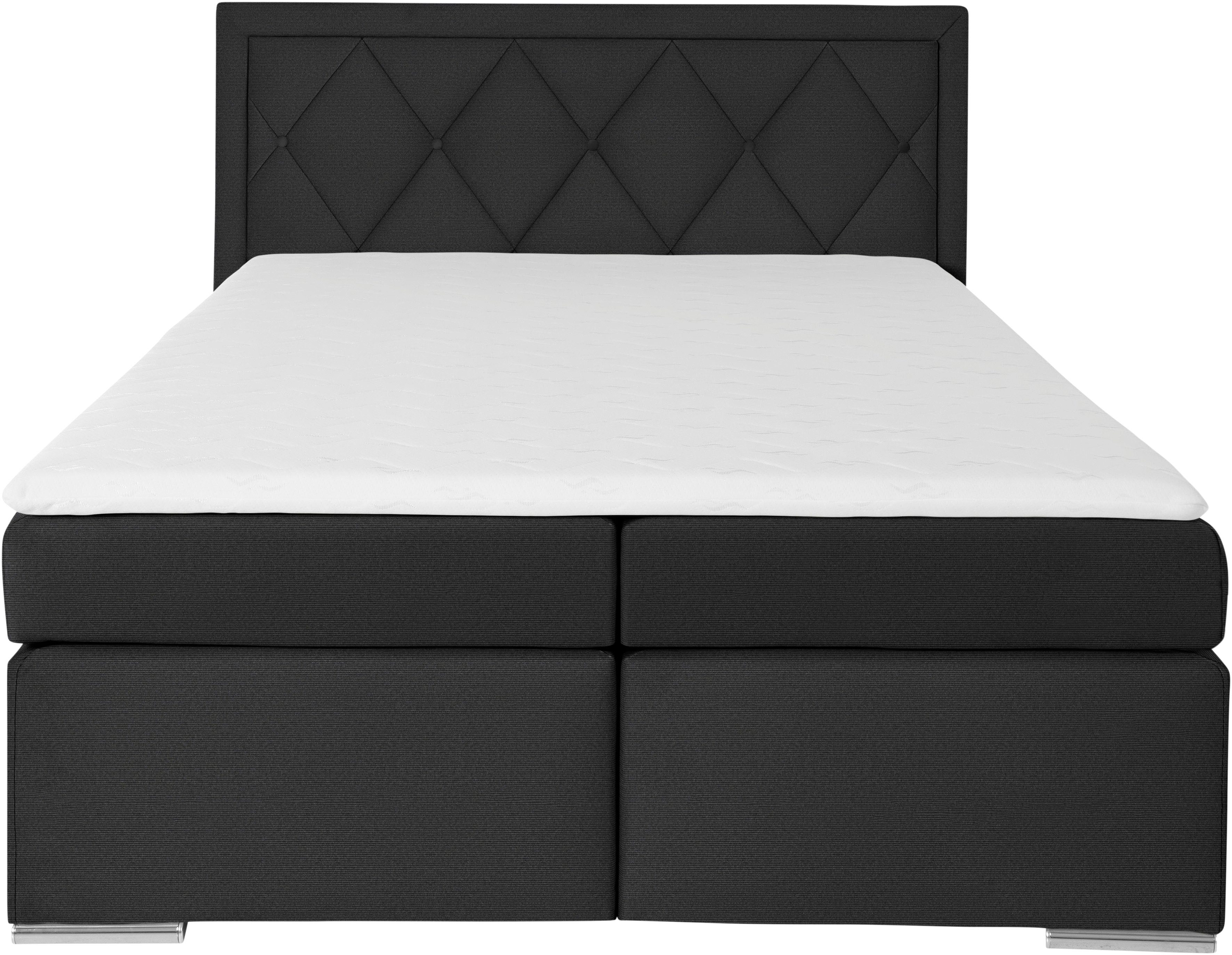 Leonique Boxspring Alfie, bestseller, optioneel met bedlade met capitonnage in het hoofdbord, h2, h3 en h4 ter keuze
