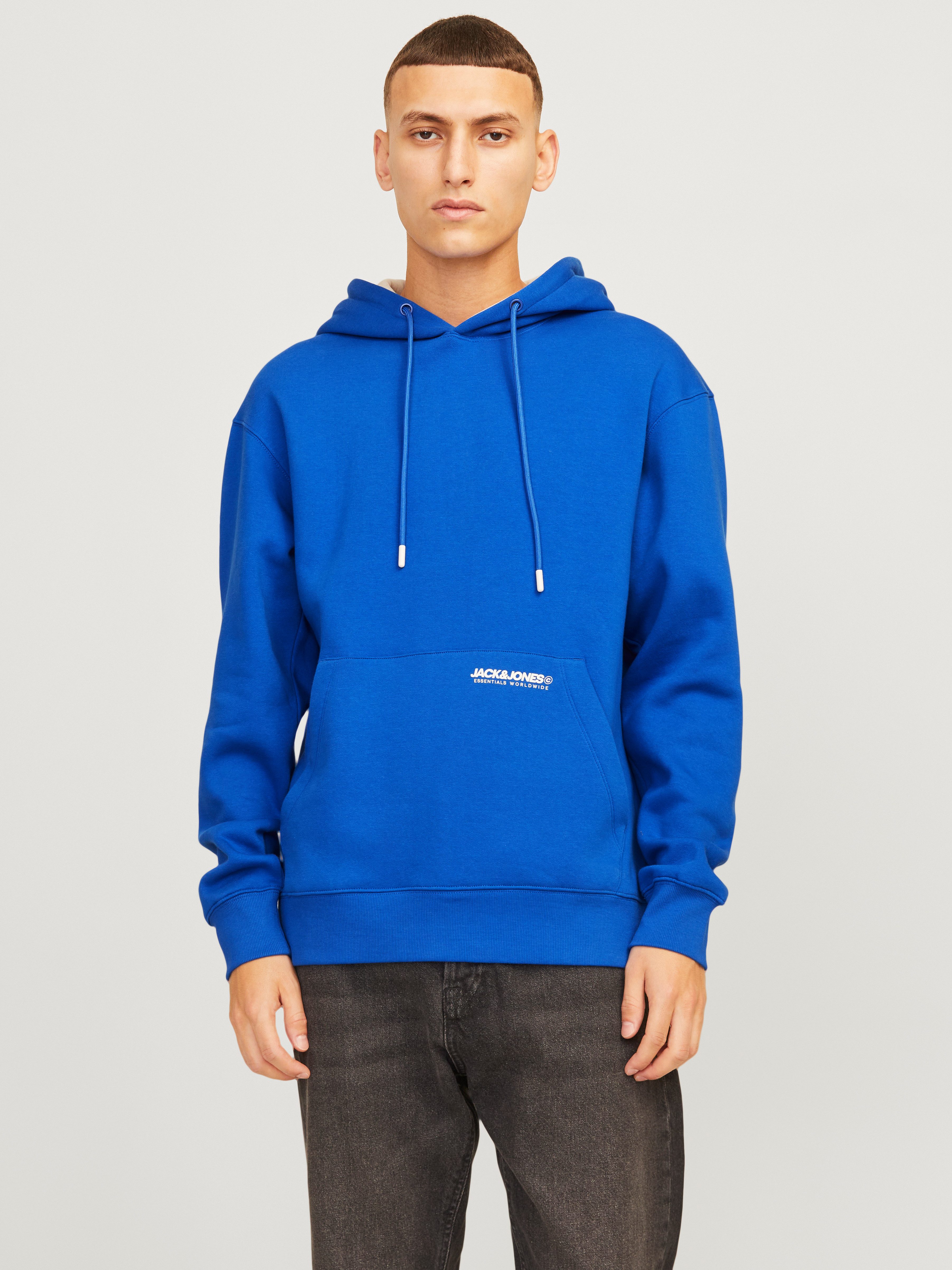 Jack & Jones Hoodie JJELEGACY SWEAT HOOD NOOS heren hoodies maat S blauw