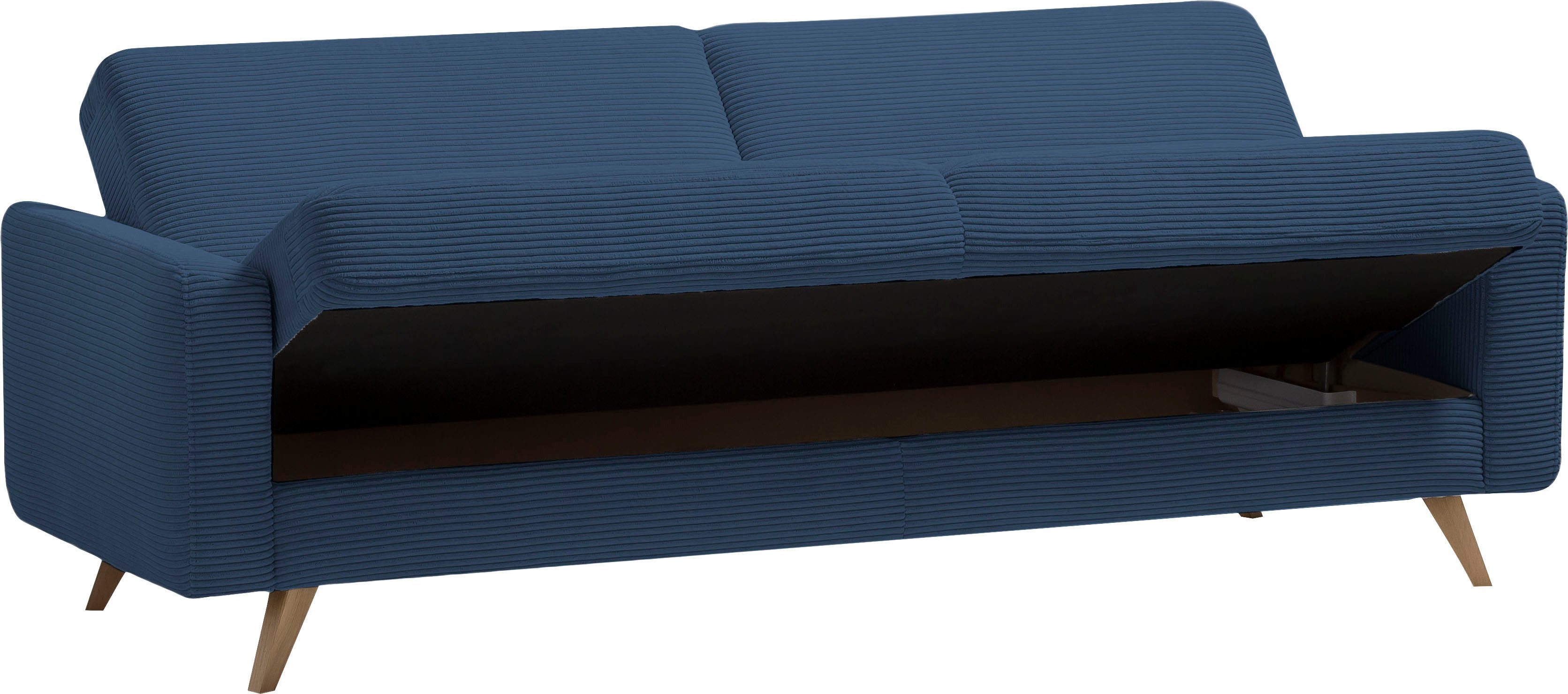 exxpo - sofa fashion 3-zitsbank Samso, elegant en comfortabel, actuele cord bekleding, kantelbank