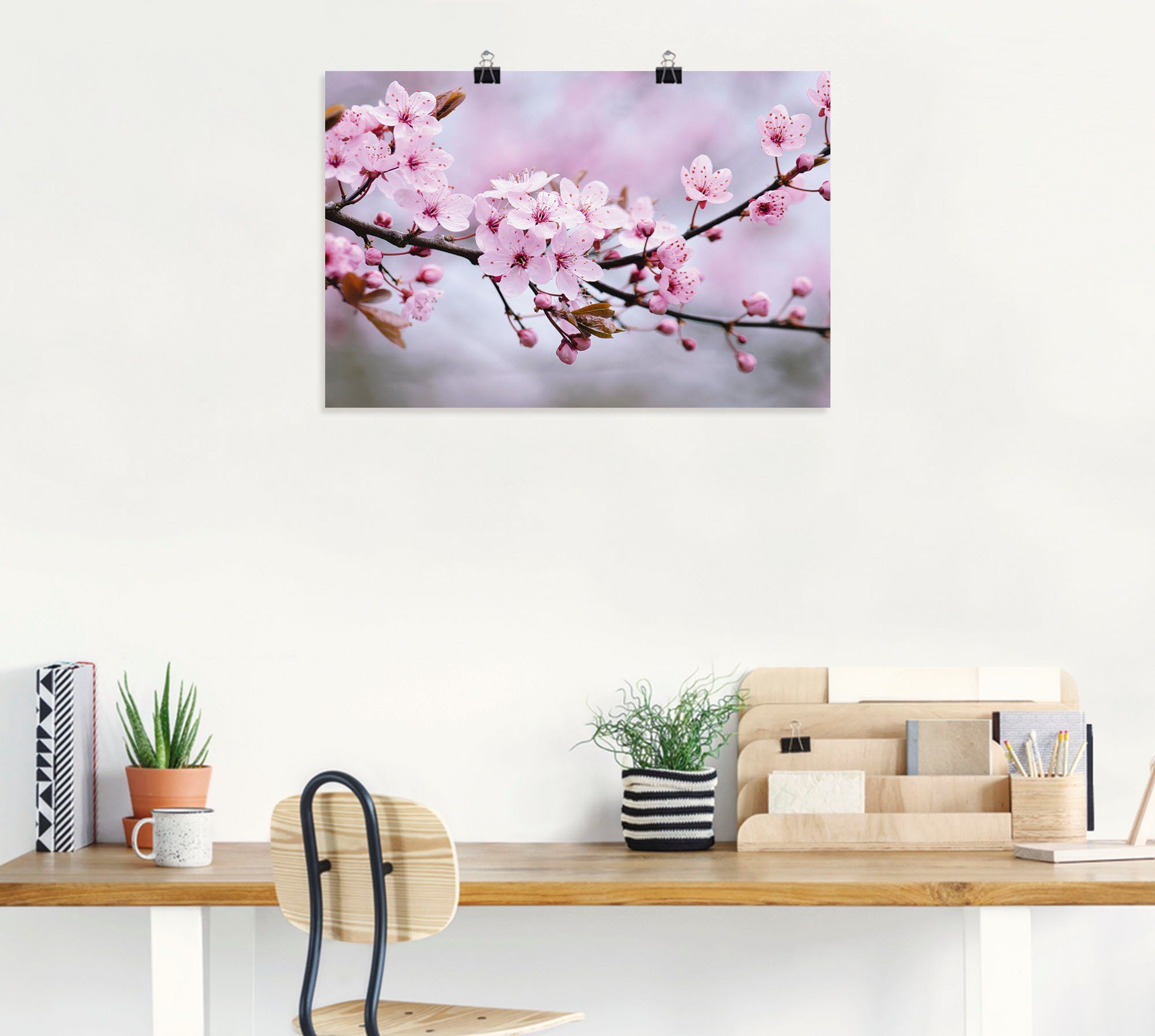 Artland Artprint Kersenbloesem als artprint van aluminium, artprint voor buiten, artprint op linnen, poster, muursticker