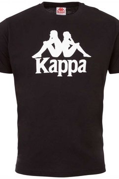 kappa t-shirt in single-jerseykwaliteit zwart