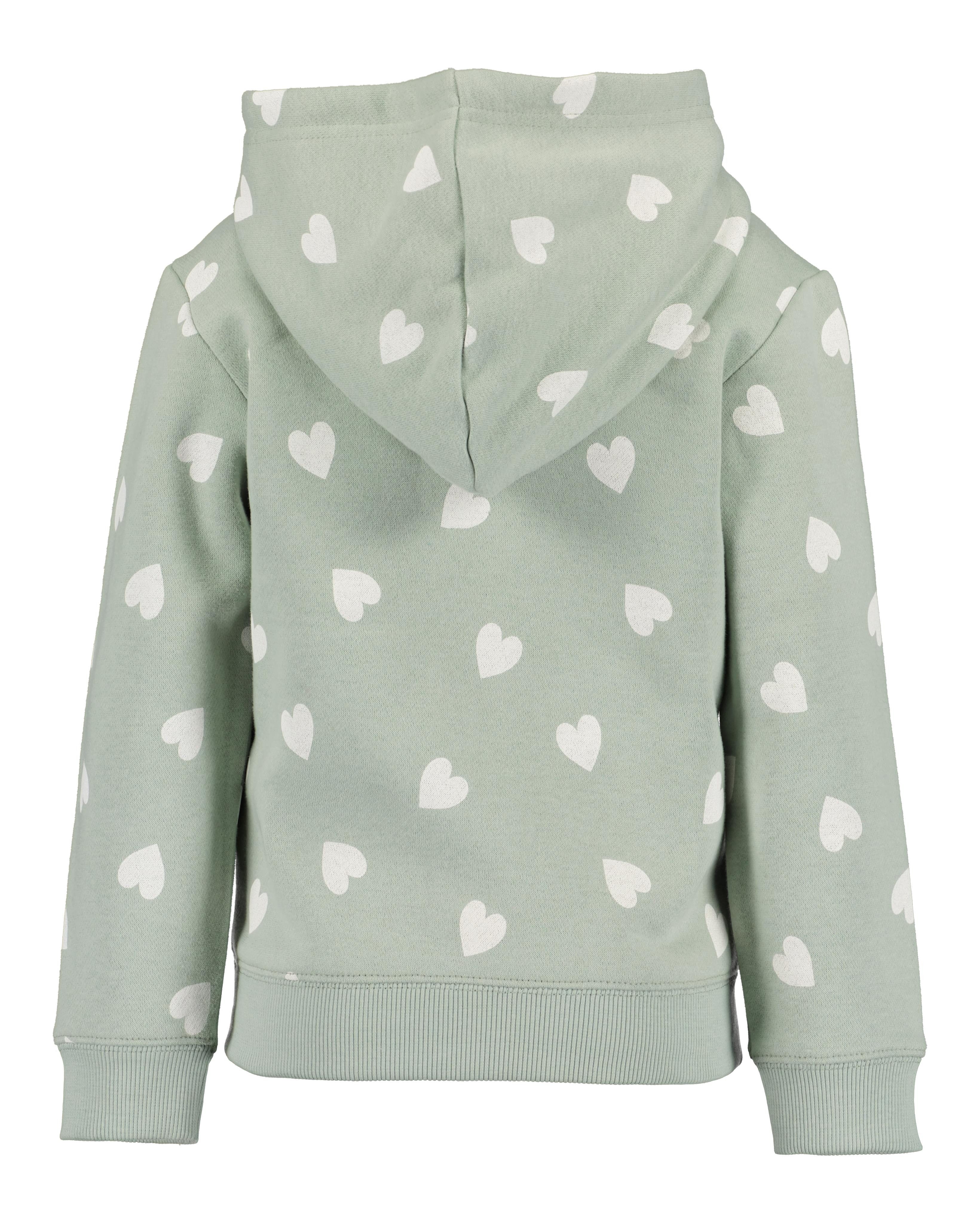 Blue Seven Capuchonsweatvest in prachtige hartjes-alloverprint