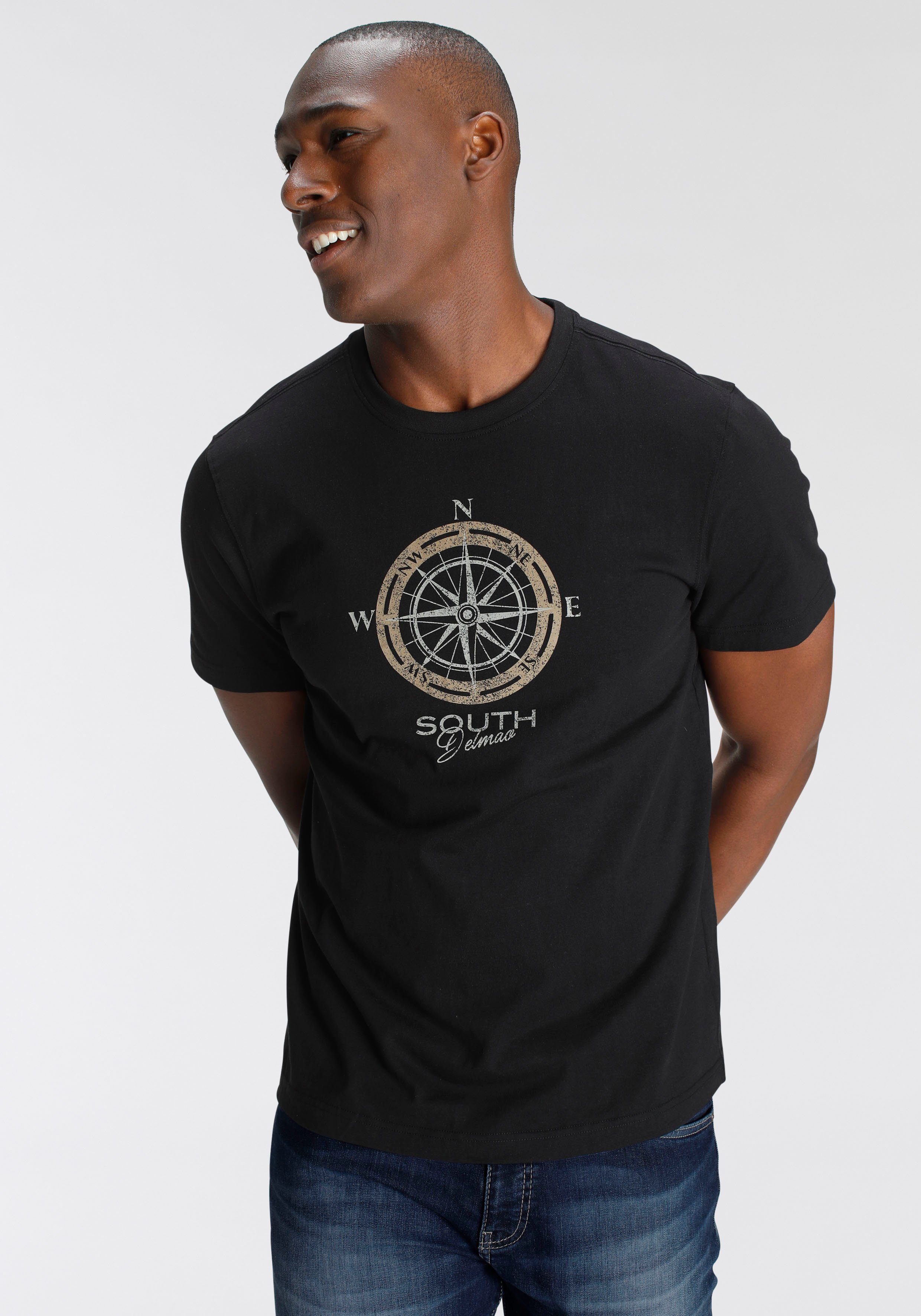 DELMAO T-shirt Korte mouw, bedrukt, ronde hals, van katoen