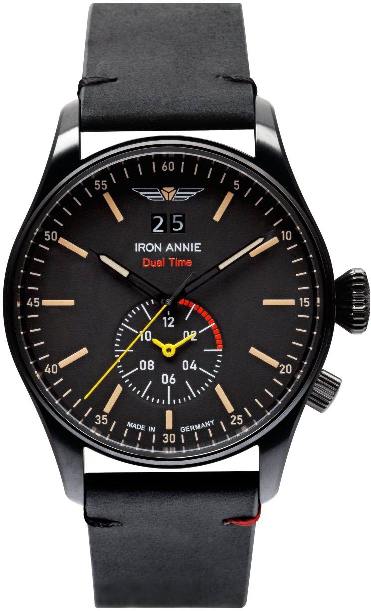 IRON ANNIE Kwartshorloge Flight Control, Dual Time, 5144-2 Polshorloge, herenhorloge, datum, Made...