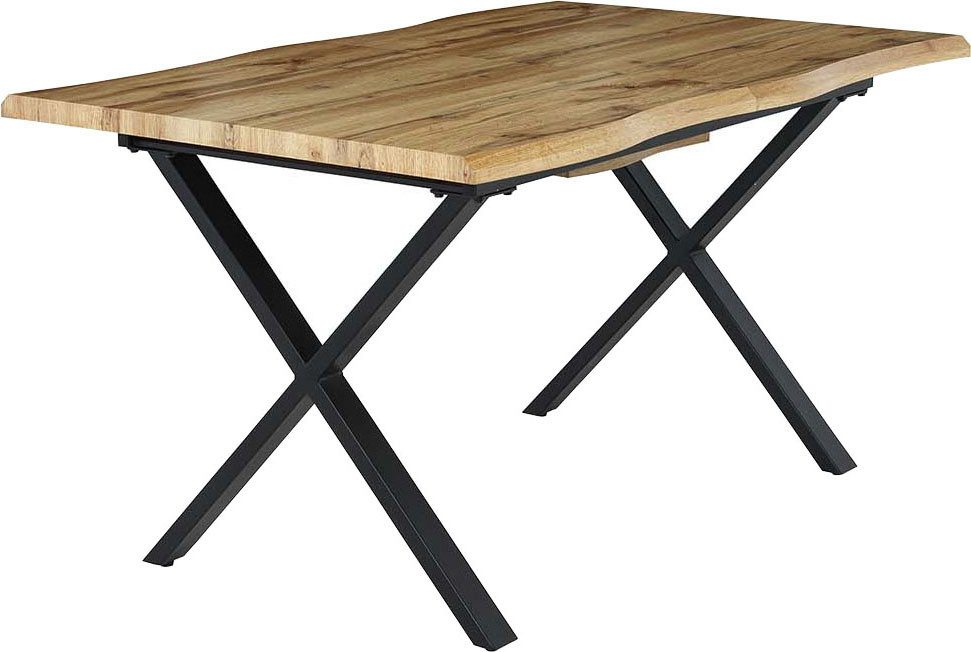 Jockenhöfer Gruppe Eettafel Martin Uittrektafel in boomrandlook, 2 maten