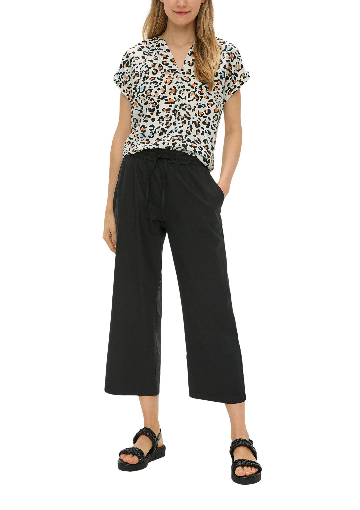 s.Oliver Gedessineerde blouse gemaakt van viscose