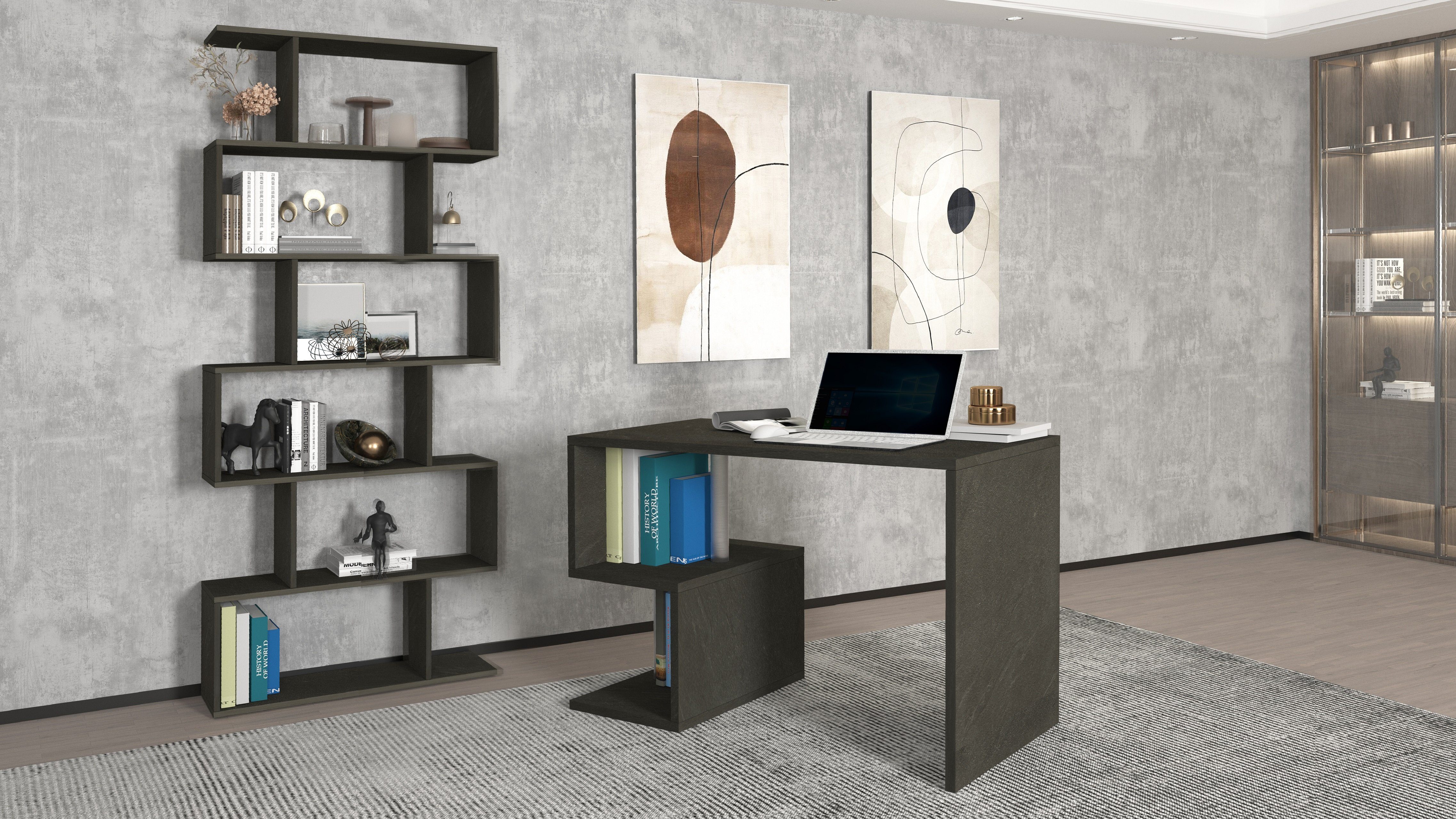 INOSIGN Bureau Essence, modern ontwerp in verschillende breedtes, met en zonder monitorsteun, gemaakt in italië