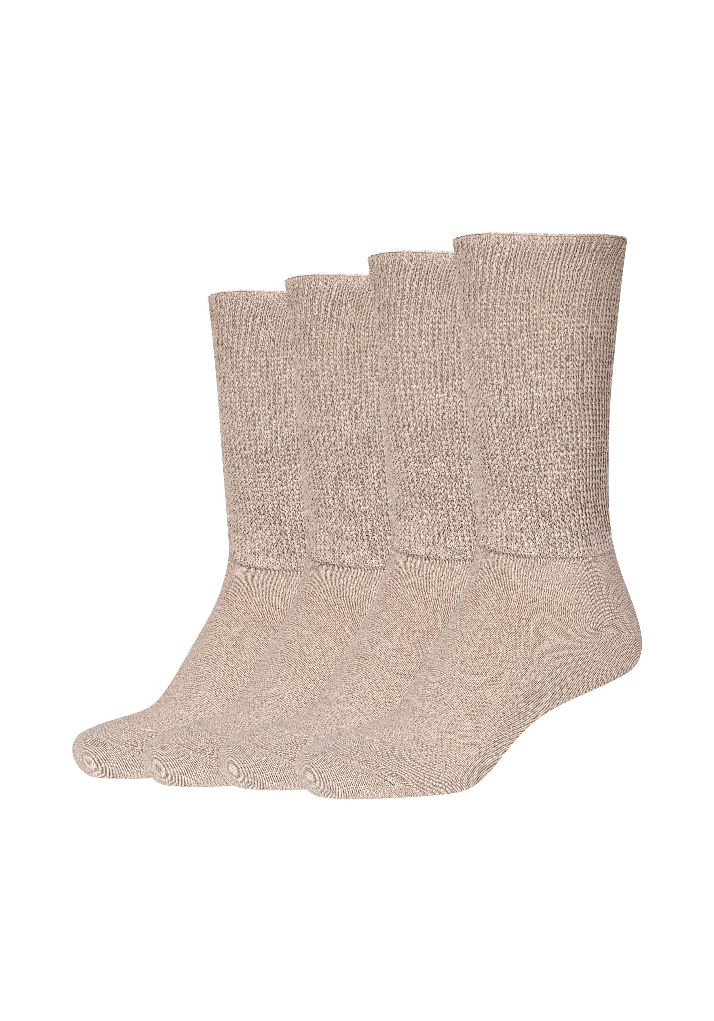 Camano Diabetessokken Comfort met bijzonder vene-vriendelijk materiaal (4 paar, Set van 4) steunkousen maat 39 (42) beige