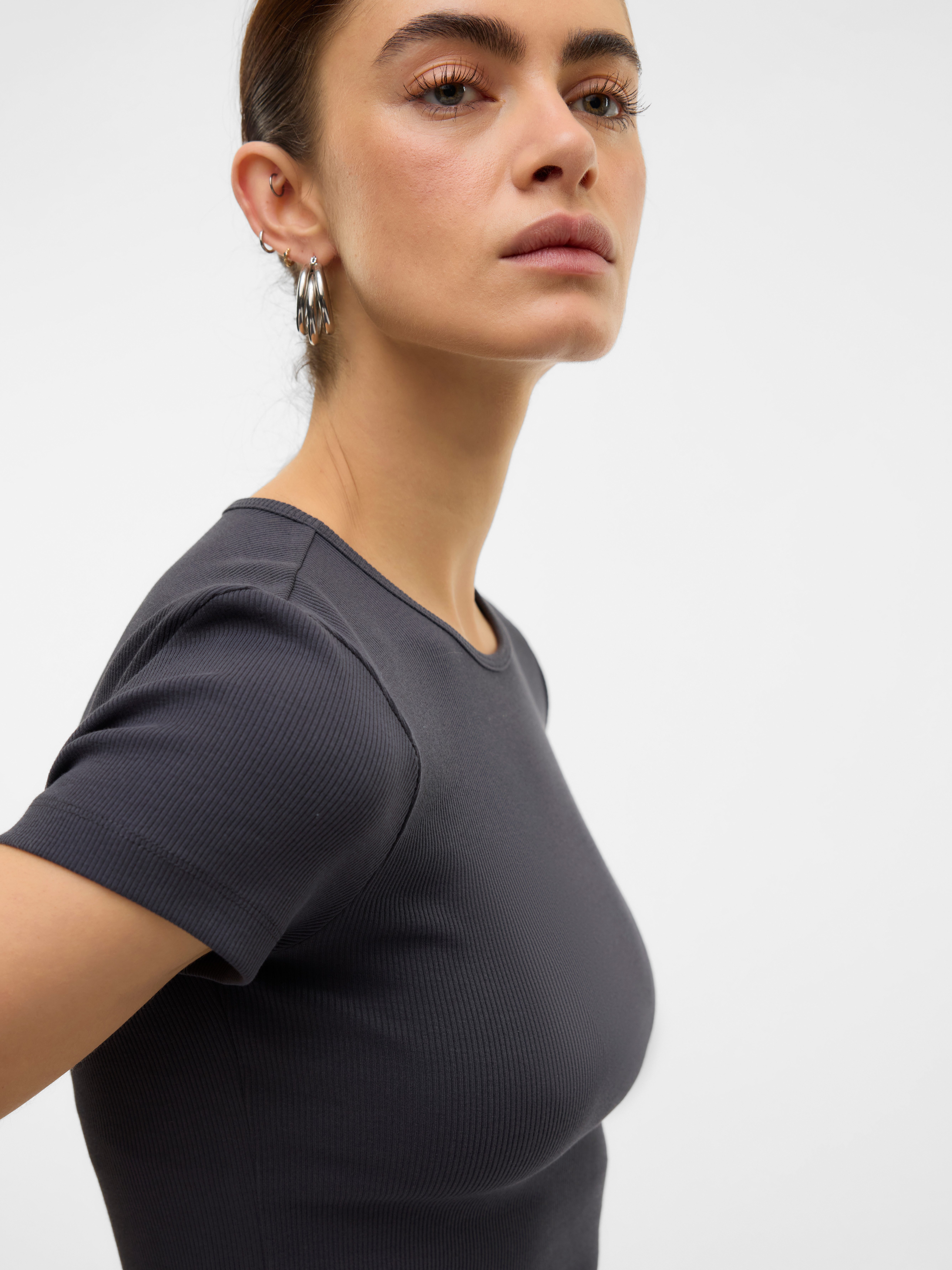 Vero Moda Shirt met ronde hals VMCHLOE SS SHORT TOP JRS NOOS