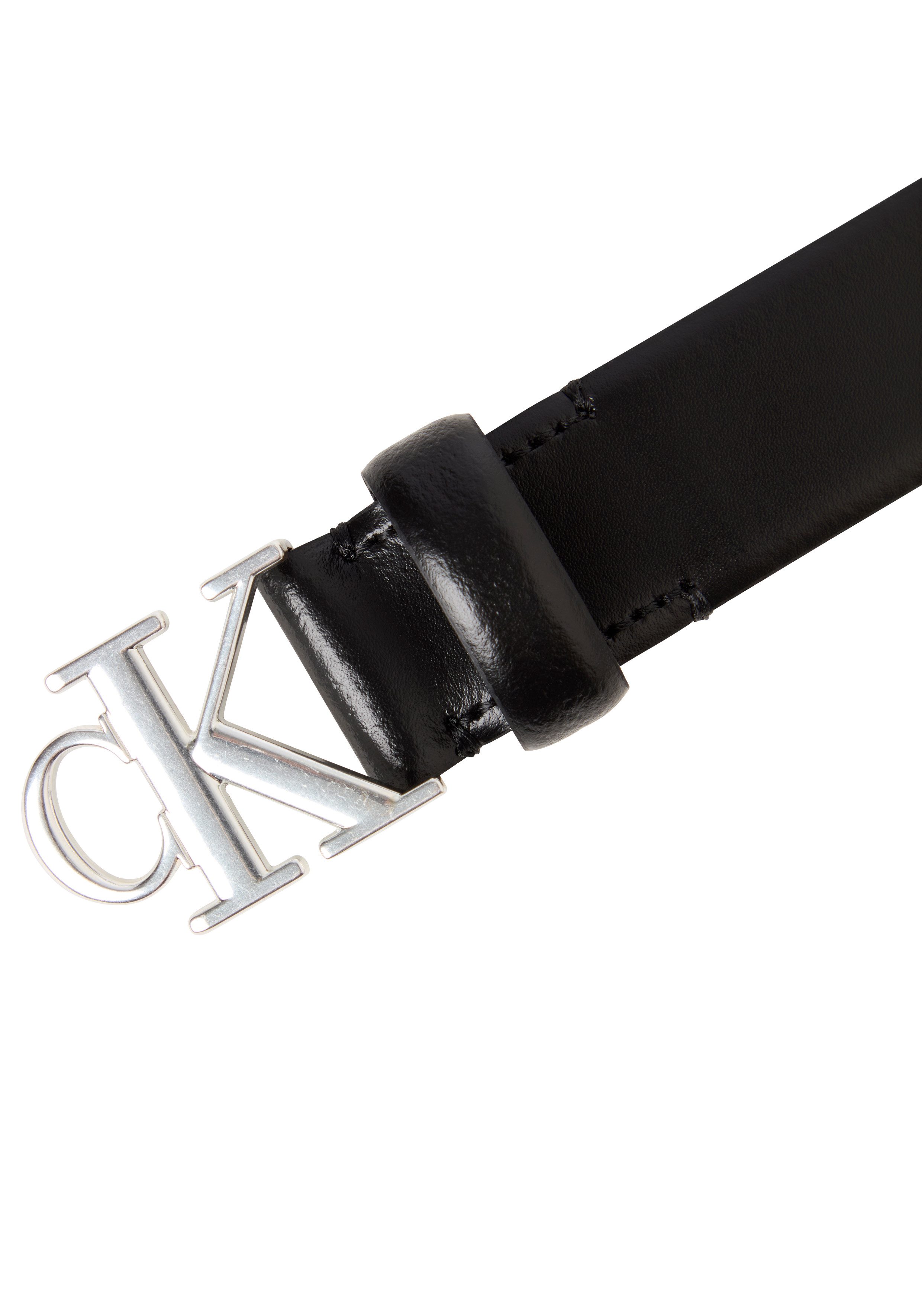 Calvin Klein Leren riem CK BUCKLE 30MM FIXED BELT