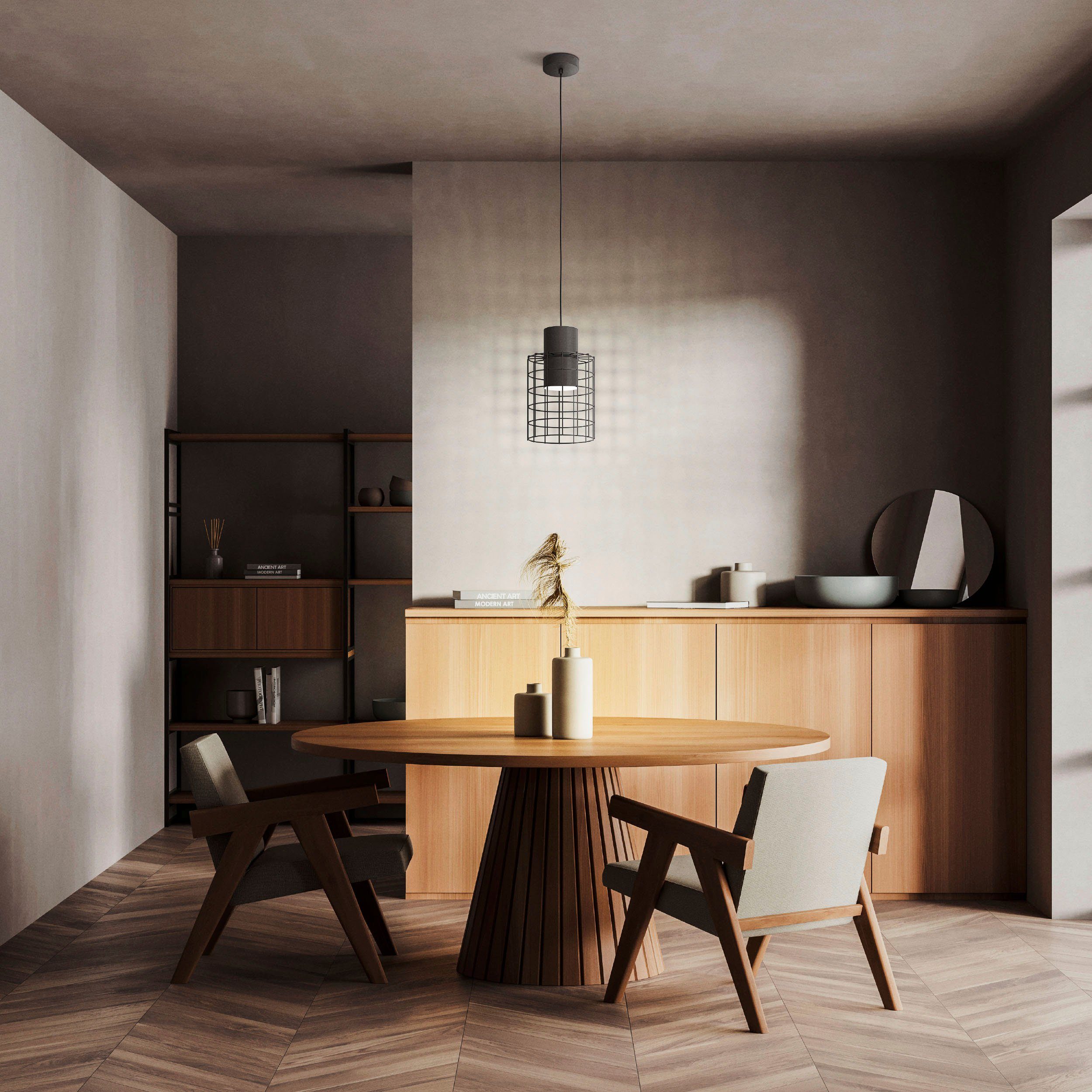 EGLO Hanglamp MILLIGAN Hanglamp in zwart en wit van staal - excl. E27 - 40W (1 stuk)