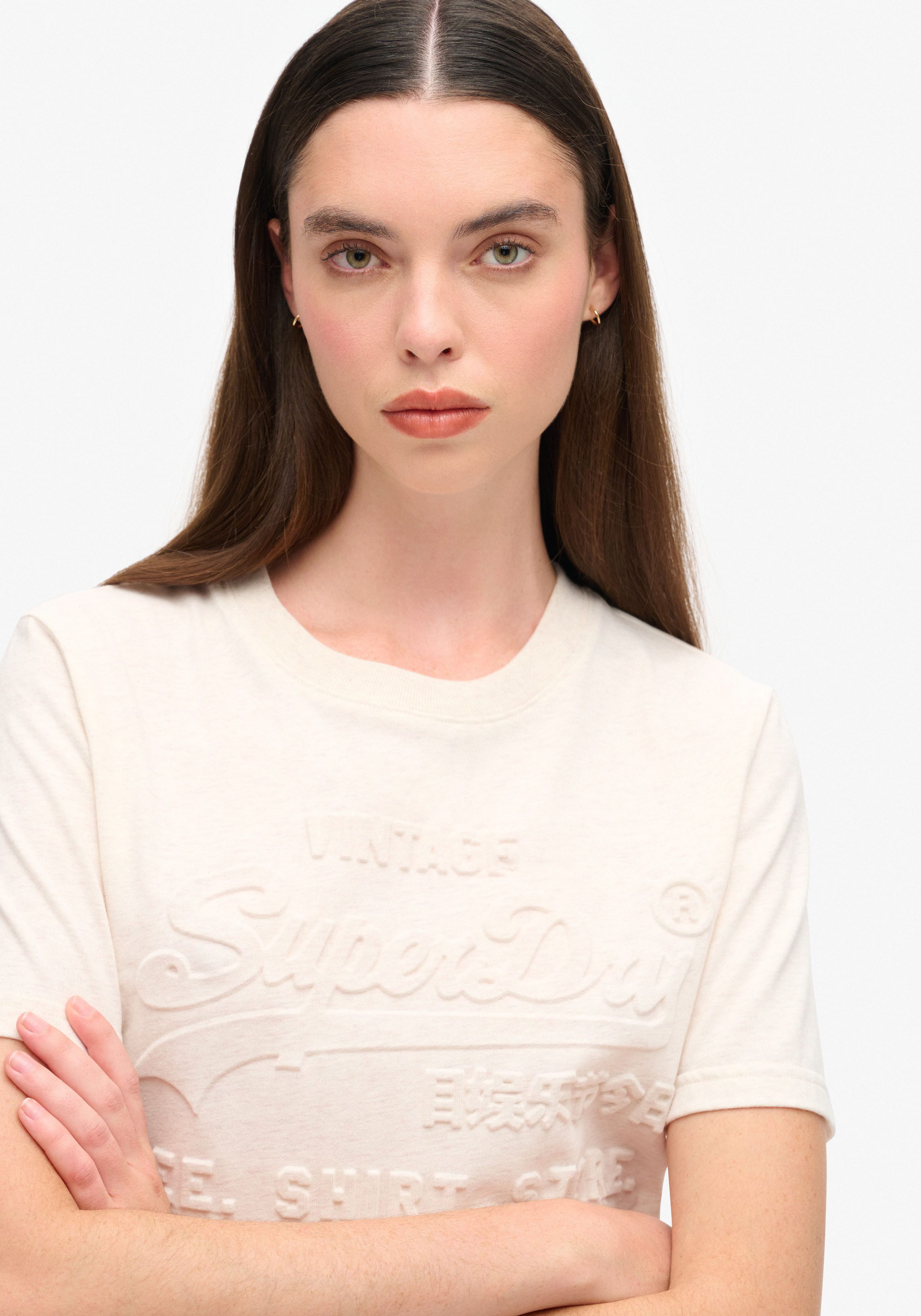 Superdry Shirt met print EMBOSSED VL RELAXED T SHIRT