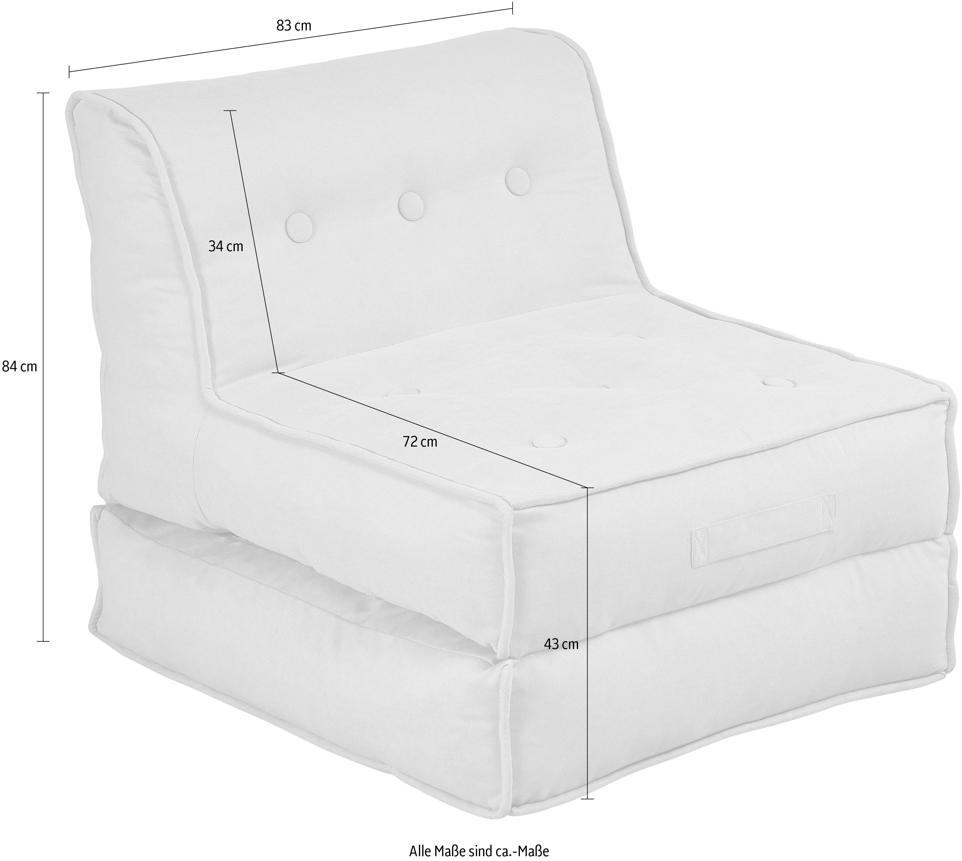 INOSIGN Fauteuil Pia Loungestoel in 2 afmetingen, met slaapfunctie en poef-functie.