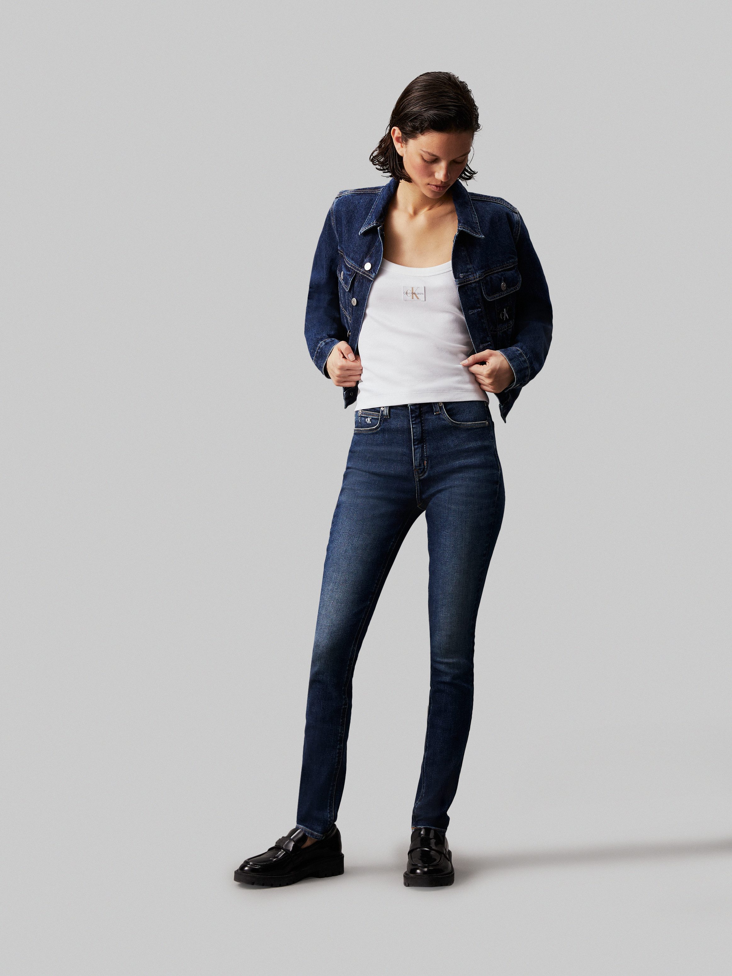 Calvin Klein Skinny fit jeans High rise skinny in 5-pocketsstijl