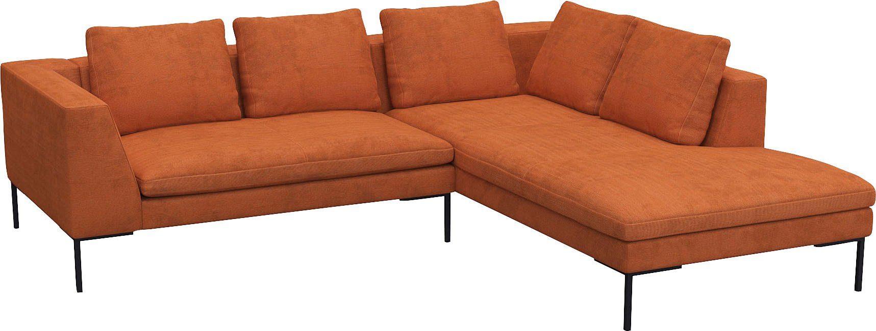 FLEXLUX Hoekbank Loano, super comfortabel zitcomfort door koudschuim in de zitting, L-vorm