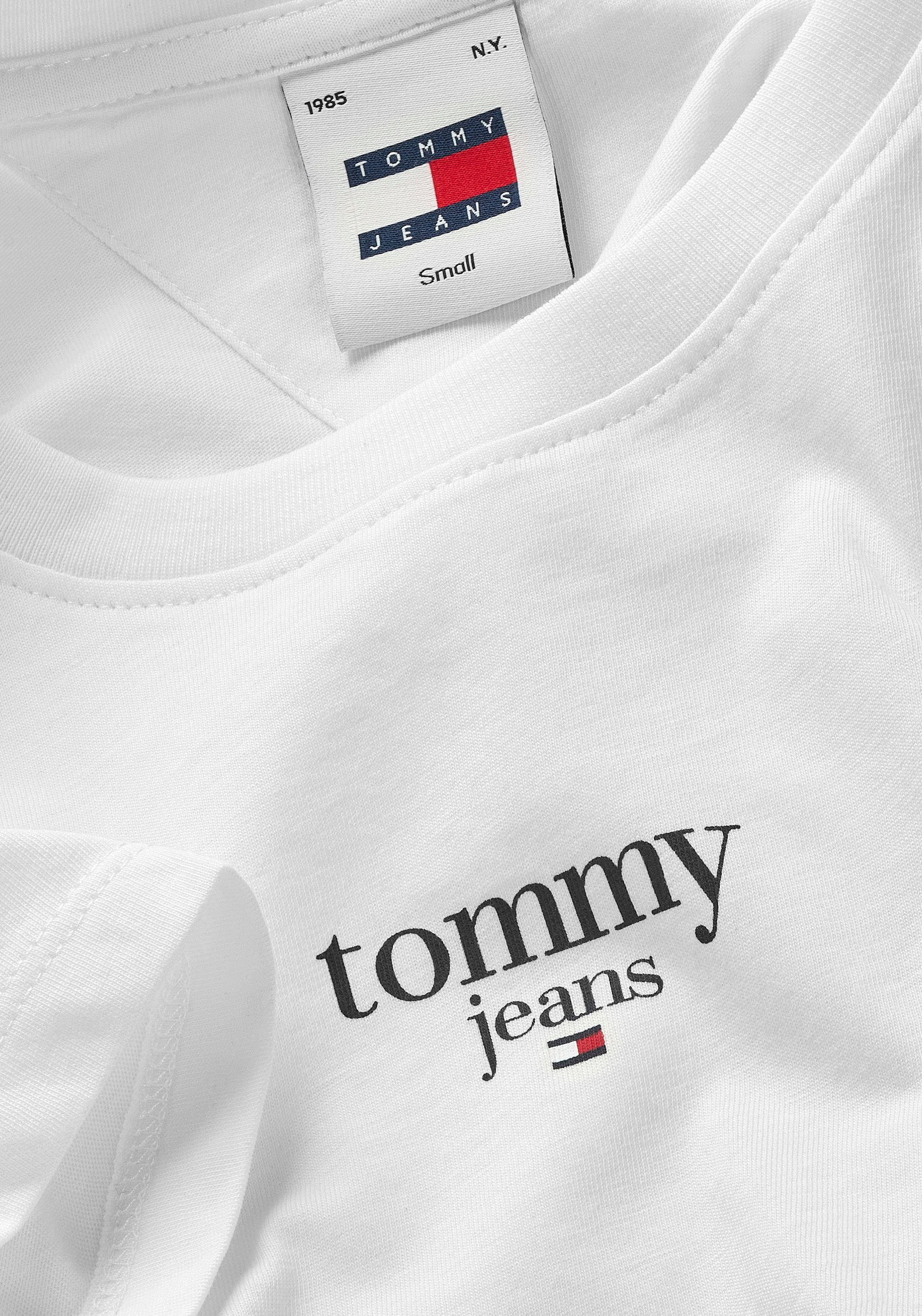 TOMMY JEANS Shirt met ronde hals TJW SLIM ESSENTIAL LOGO 1 SS EXT met logo-opdruk ronde hals