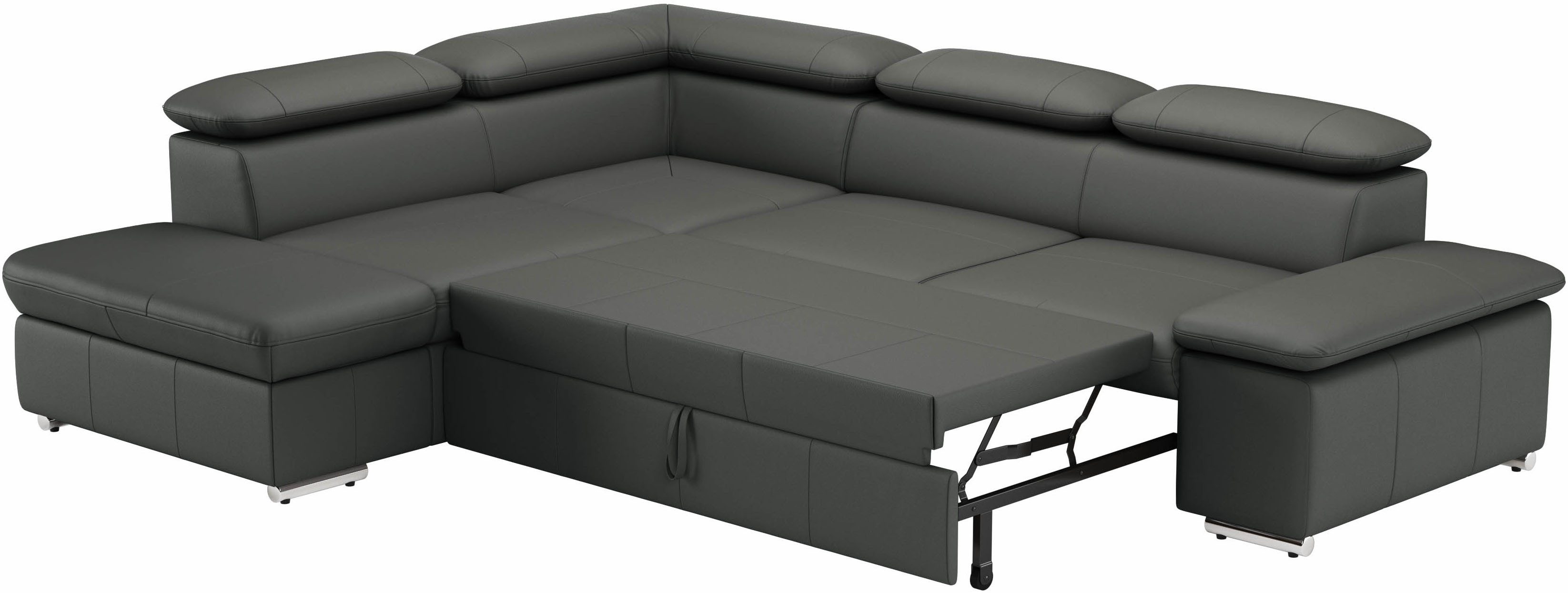 sit&more Hoekbank Valentine, L-vorm, bank met verstelbare arm- en hoofdsteun