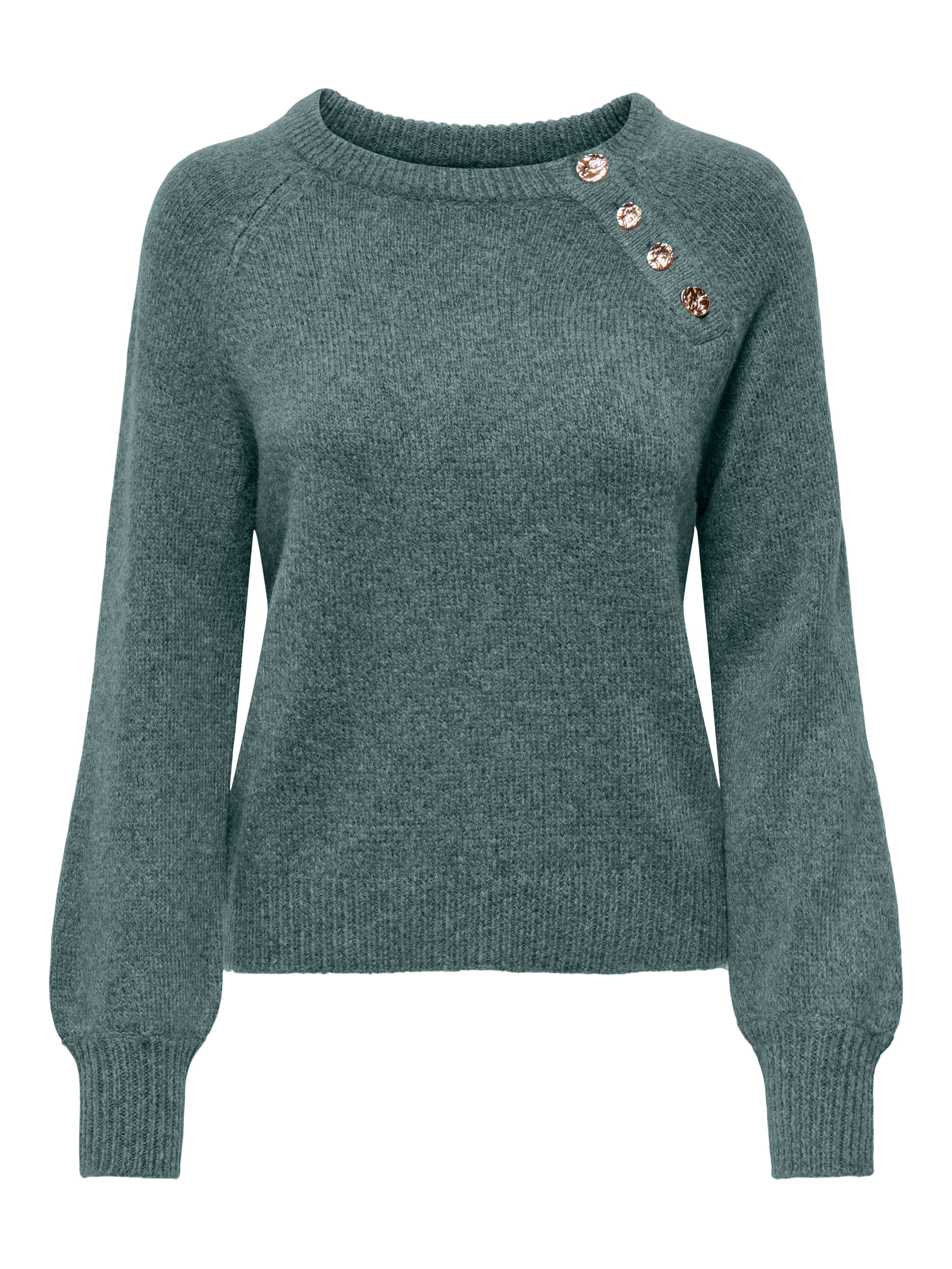Only Trui met ronde hals ONLEMMA LS BUTTON ONECK EX KNT