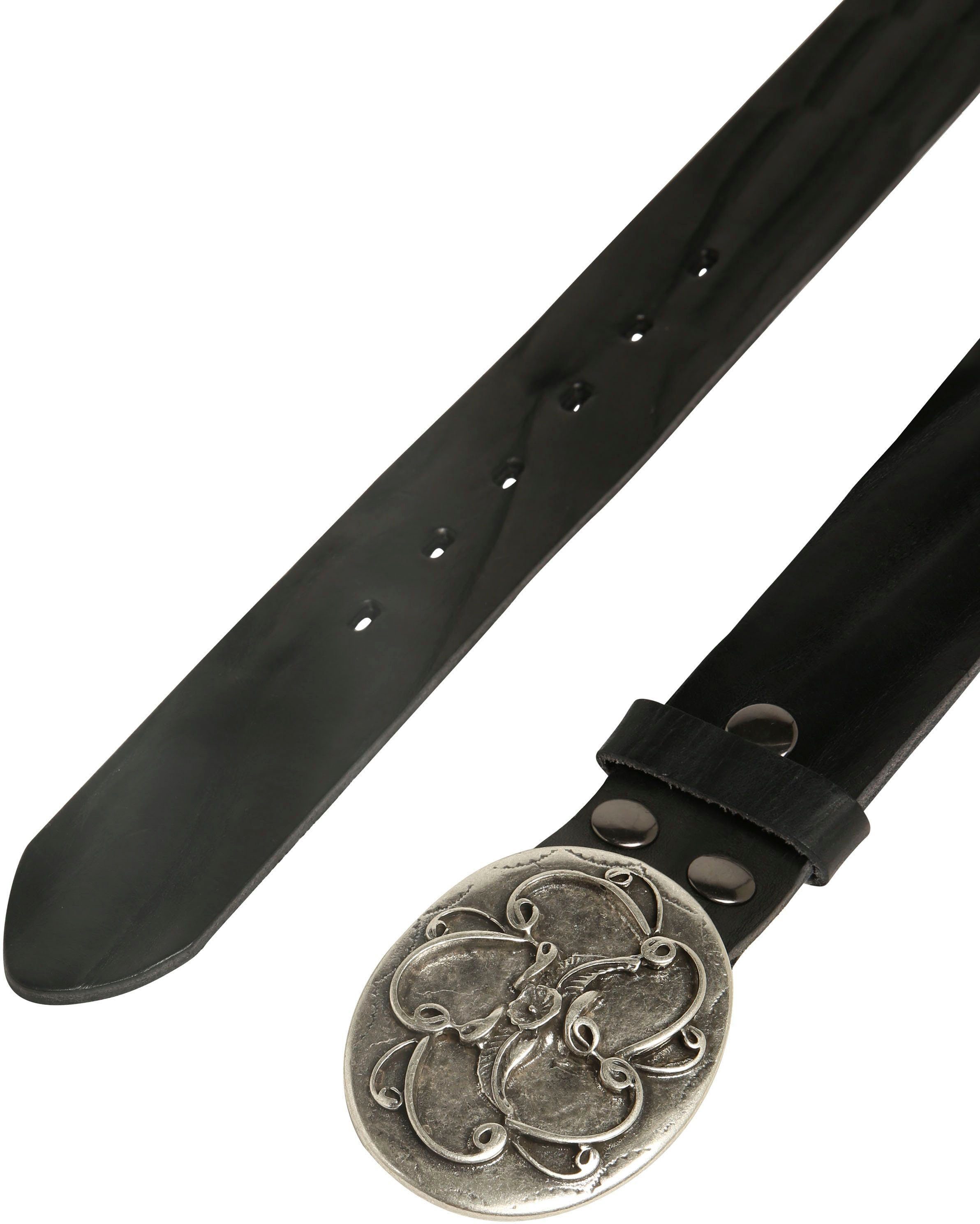 RETTUNGSRING by showroom 019° Leren riem Sluiting met florale design