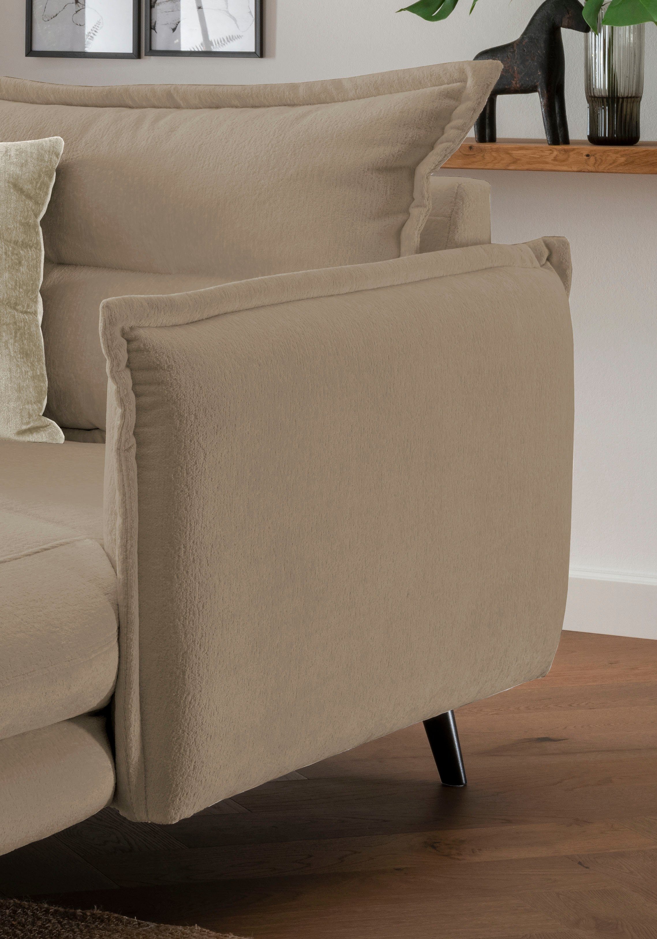 INOSIGN Loveseat LAZIO moderne fauteuil met een comfortabele bekleding, 2 stuks decoratieve sierkussens